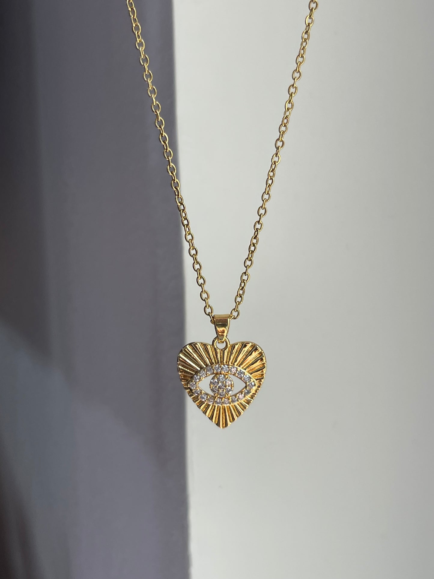 Evil Eye Heart Necklace