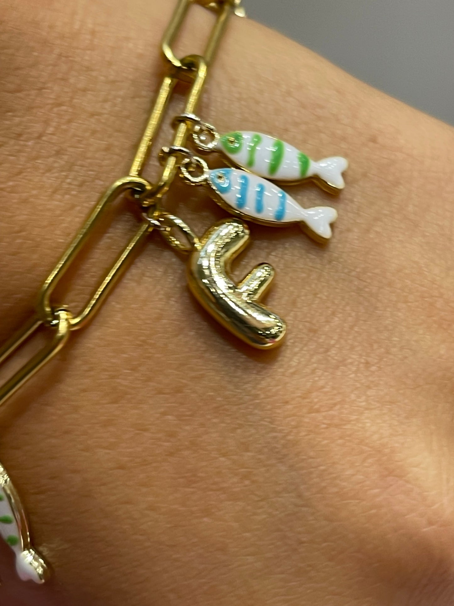Bubble Letter Charm!✨(gold plated)
