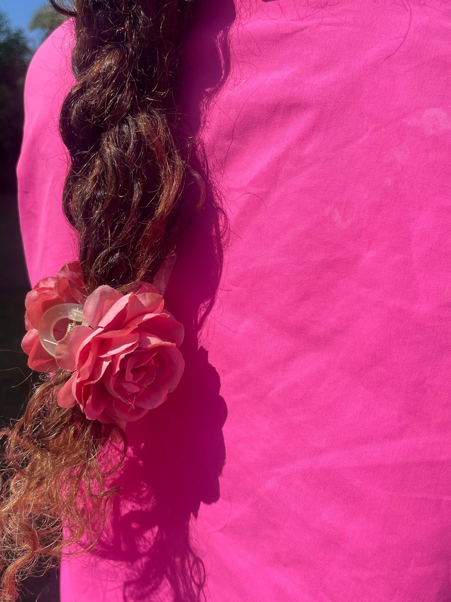 Rose Floral Claw Clip