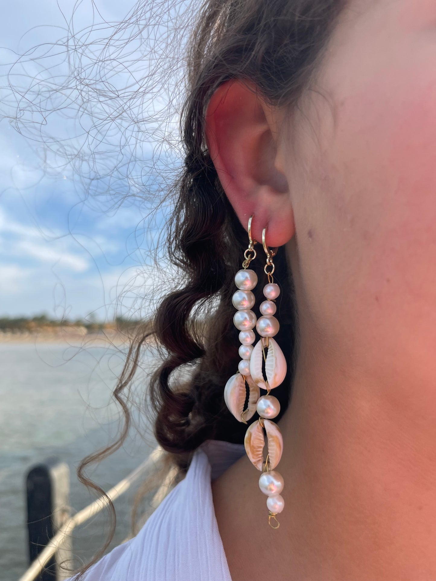 Seashell Statement Earrings