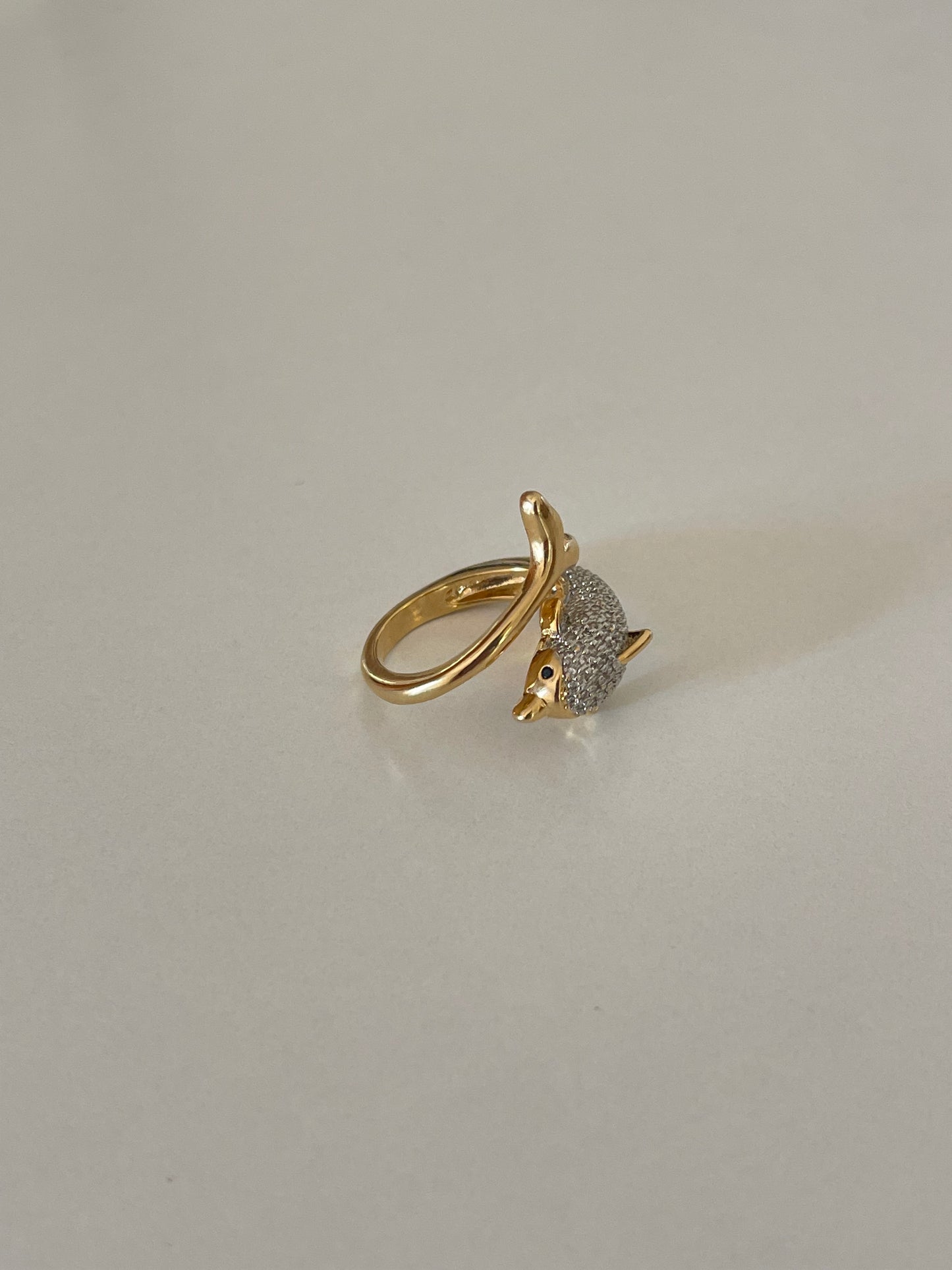 Crystal Dolphin Ring (Gold Plated & Exclusive )