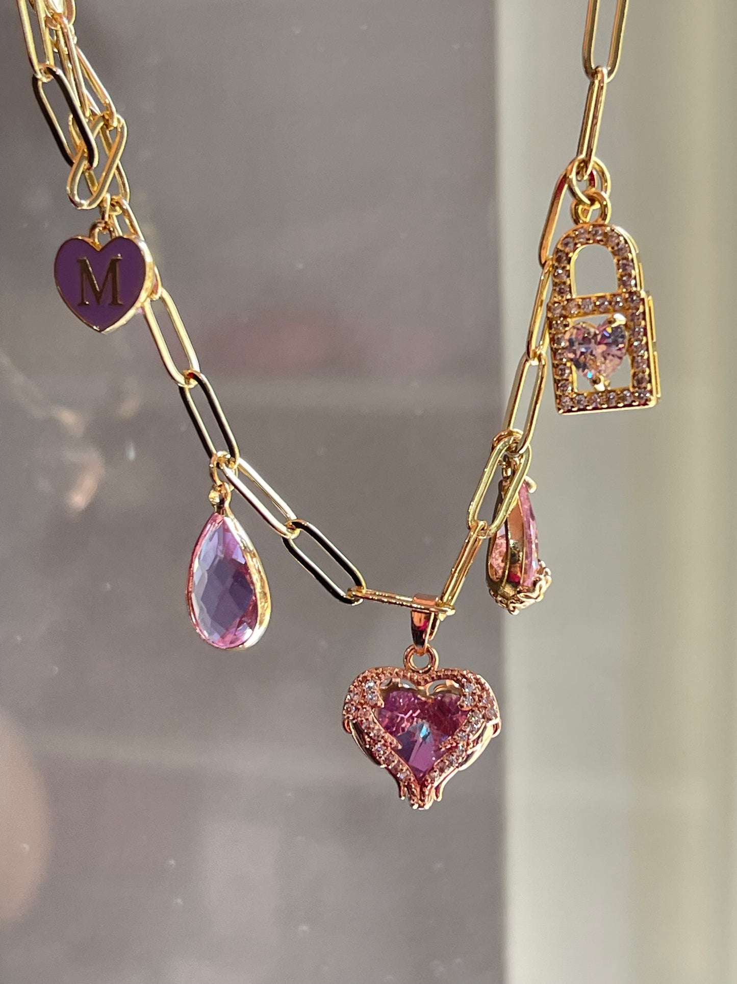 Crystal Hearts Charm💗✨