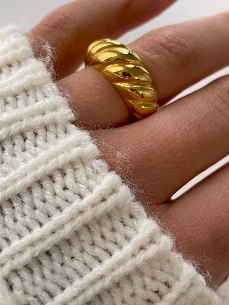 Twisted Chunky Ring (Stainless Steel)