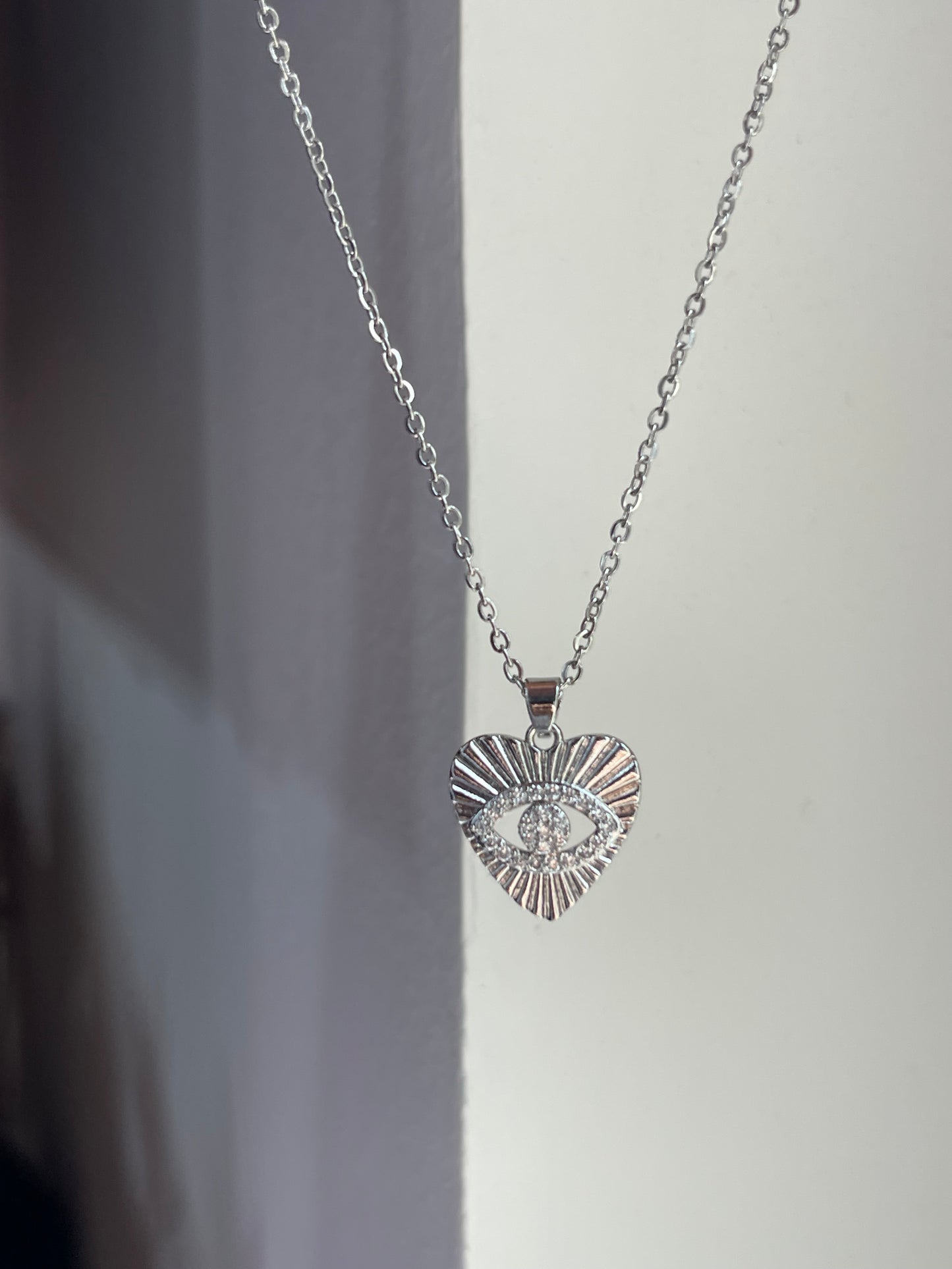 Evil Eye Heart Necklace