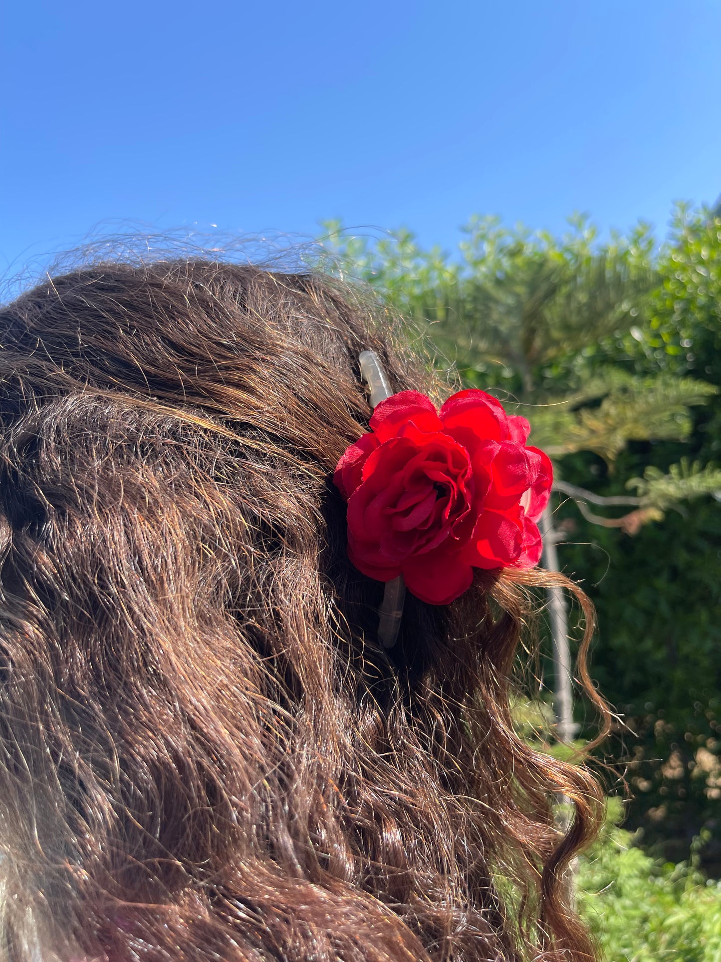 Rose Floral Claw Clip