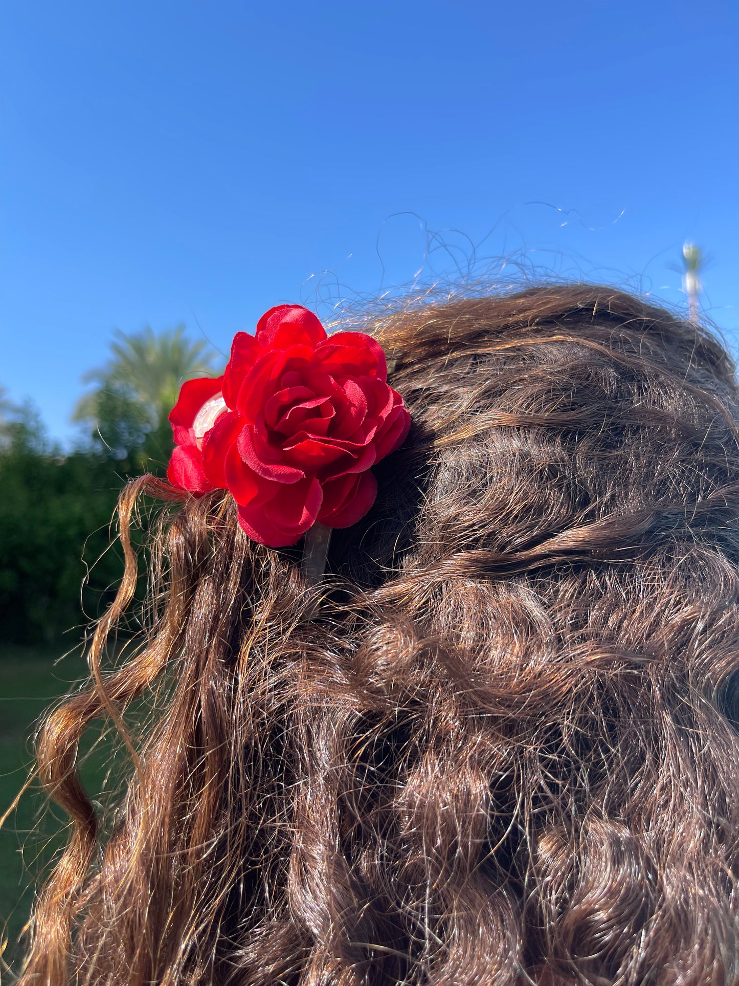 Rose Floral Claw Clip