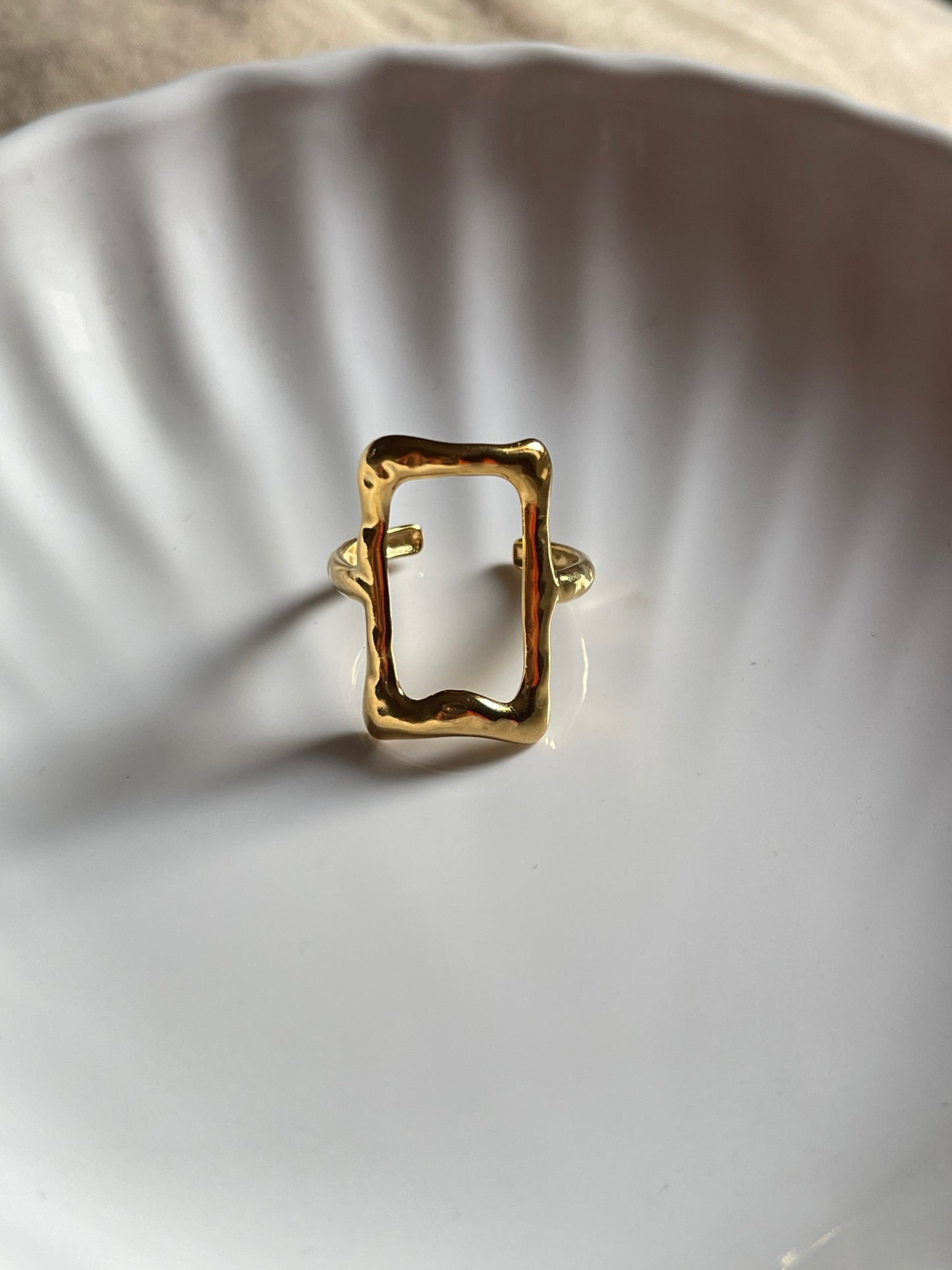 Rectangle Chunky Ring (Stainless Steel)