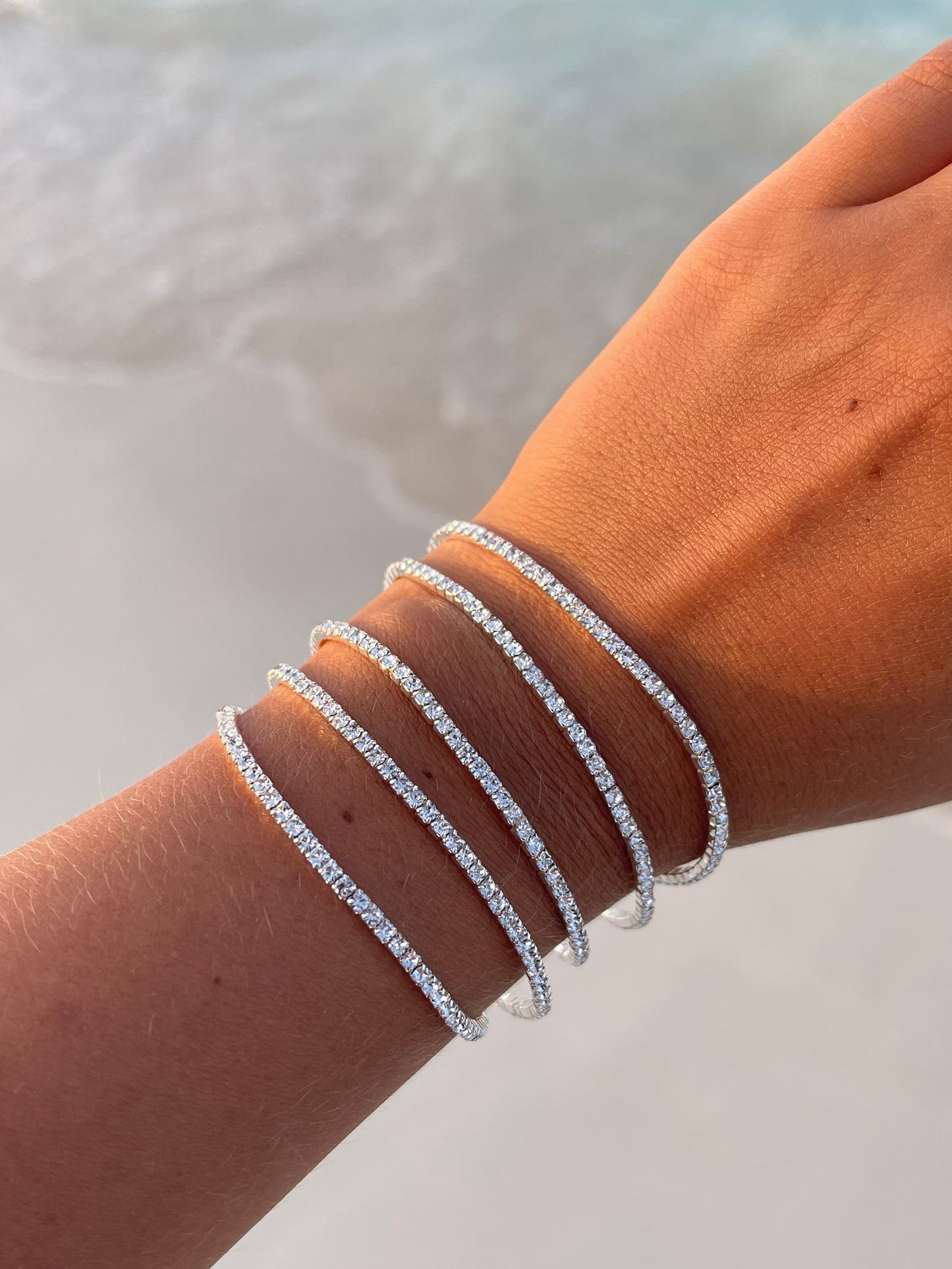 Stretchy Tennis Bracelets (Sold in Ones)