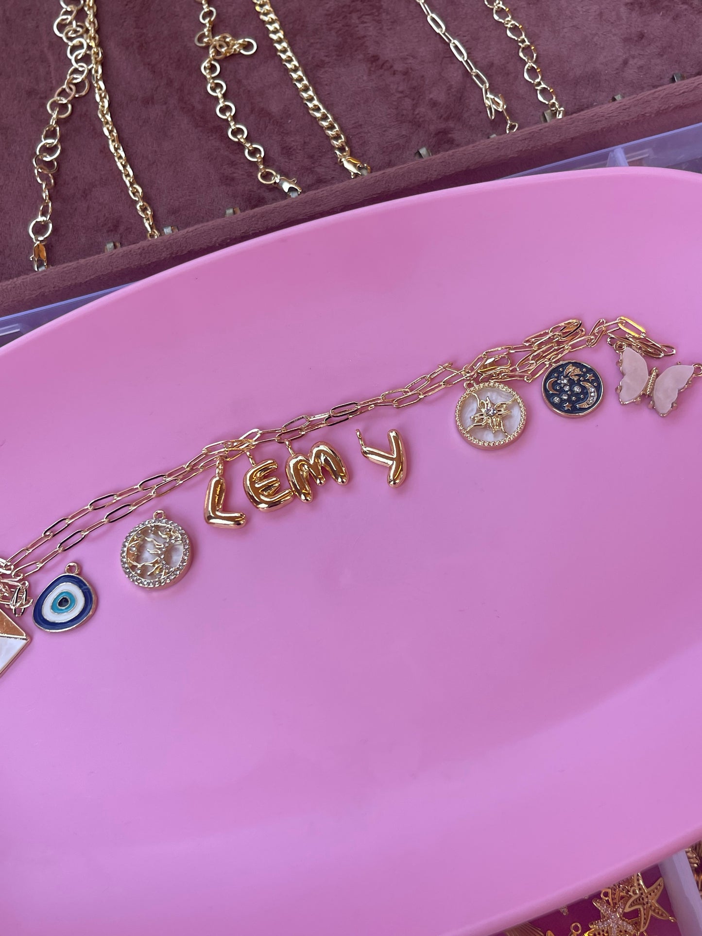 Bubble Letter Charm!✨(gold plated)
