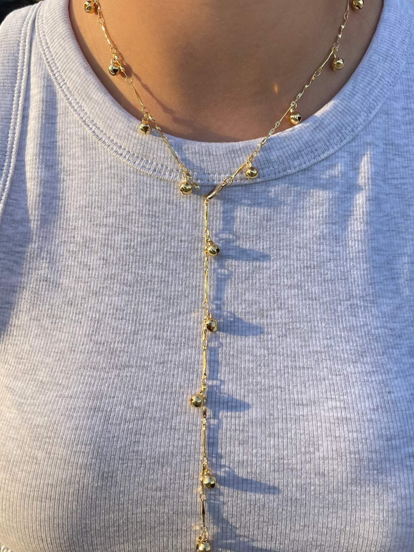 Minimal Circle Drop Necklace (Gold Plated)