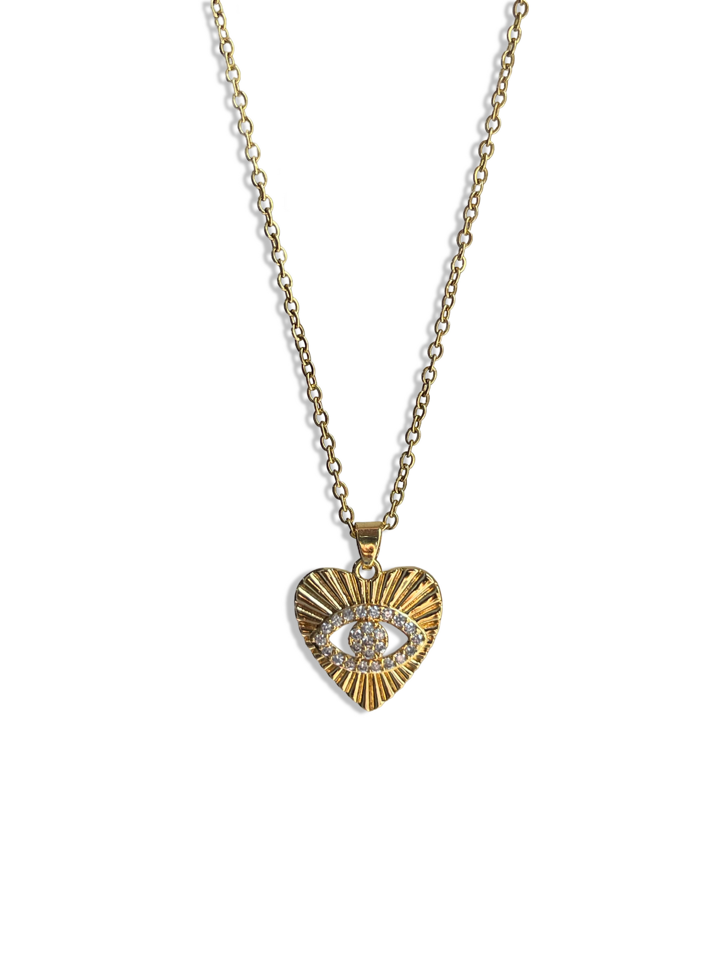 Evil Eye Heart Necklace