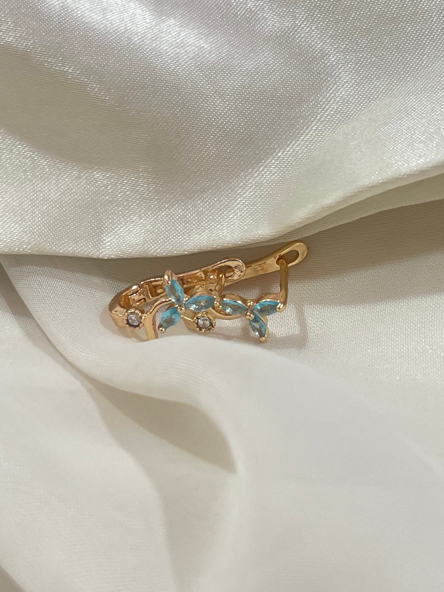 Blue Floral Earrings
