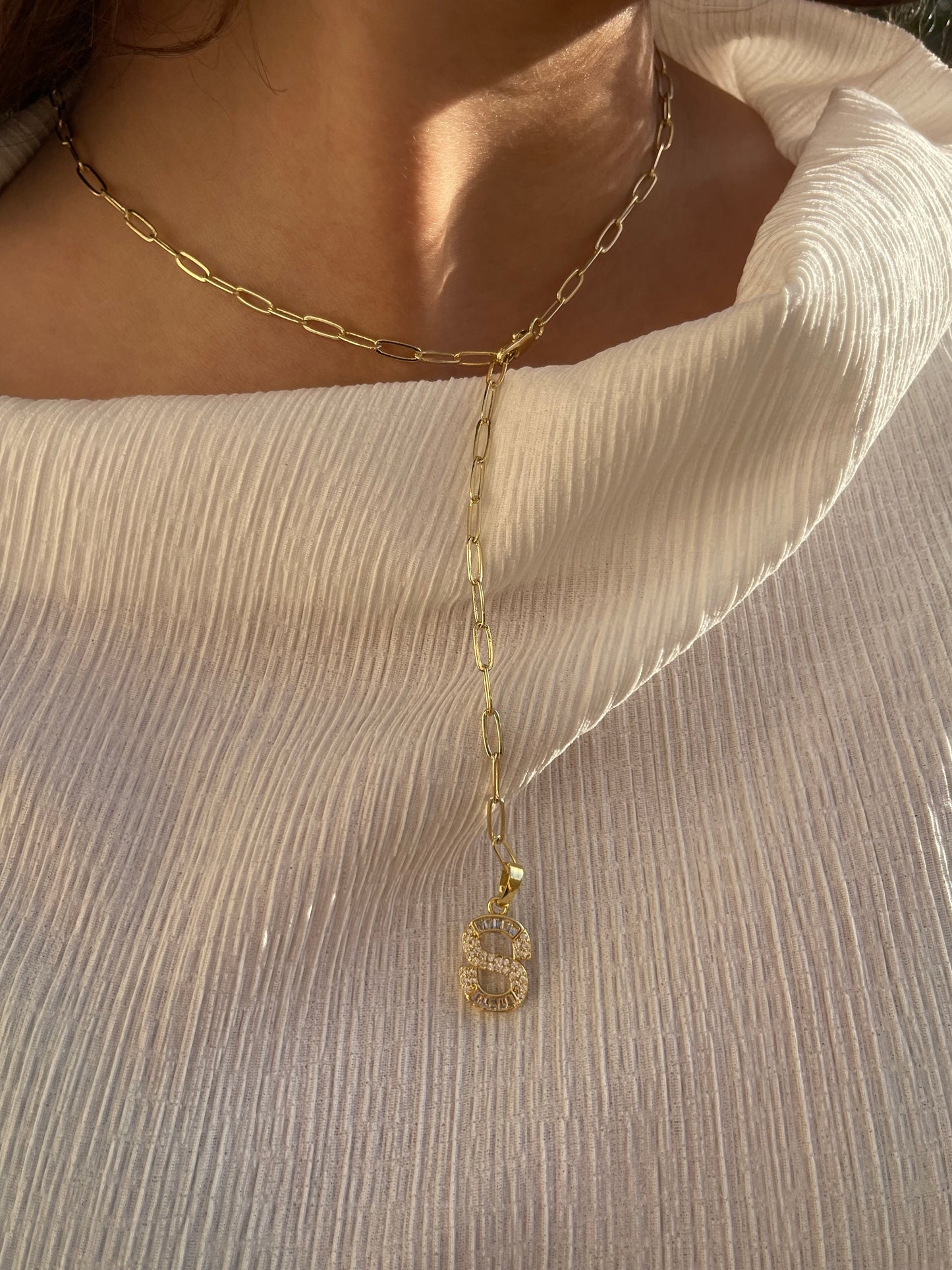 Crystal Letter Charm!✨(gold plated)