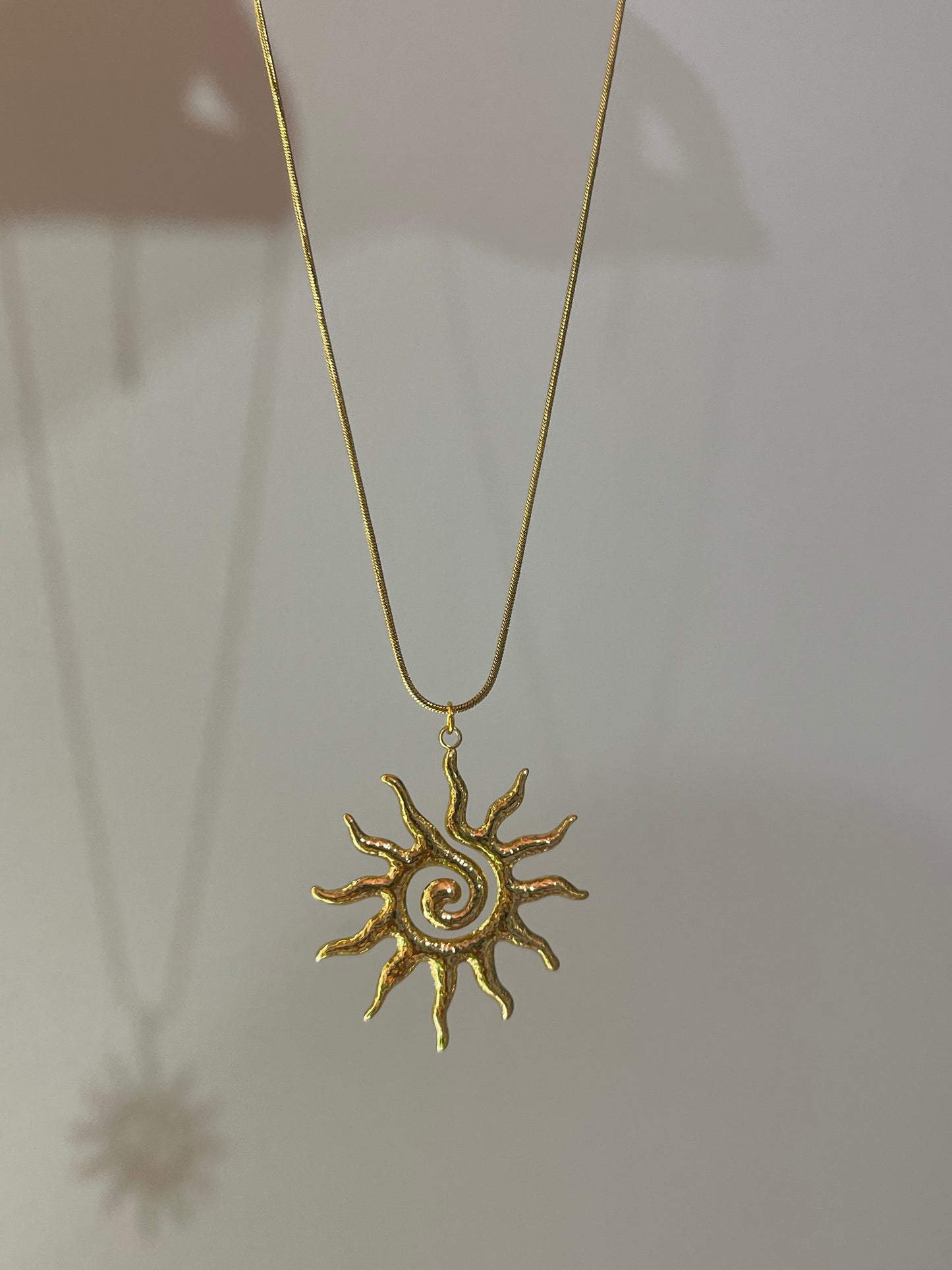 Statement Sun Necklace - Stainless Steel