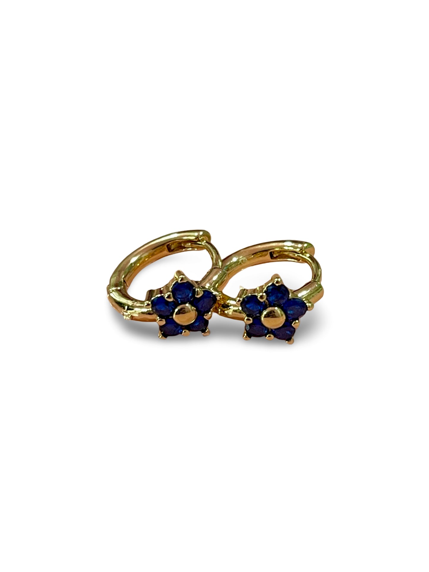 Floral Mini Hoop(Gold Plated)