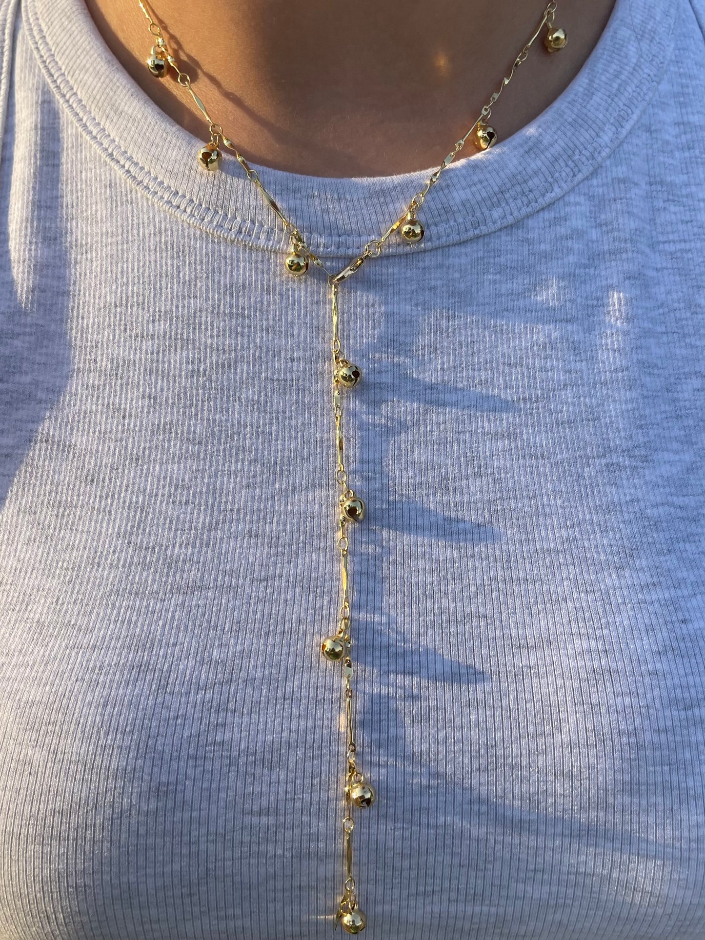 Minimal Circle Drop Necklace (Gold Plated)