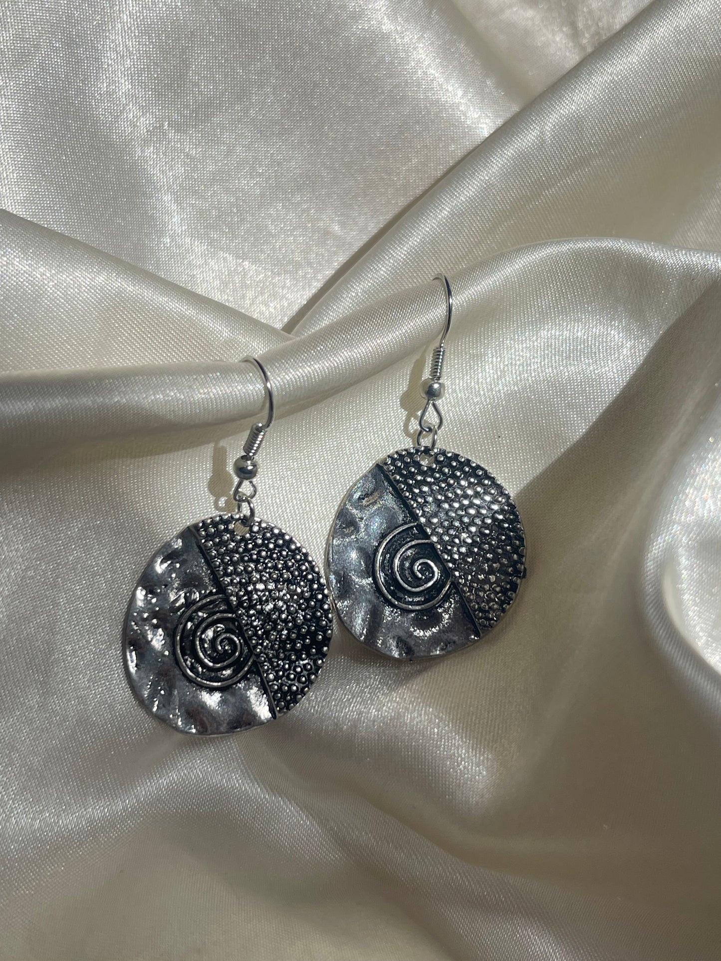 Silver Boho Hoops