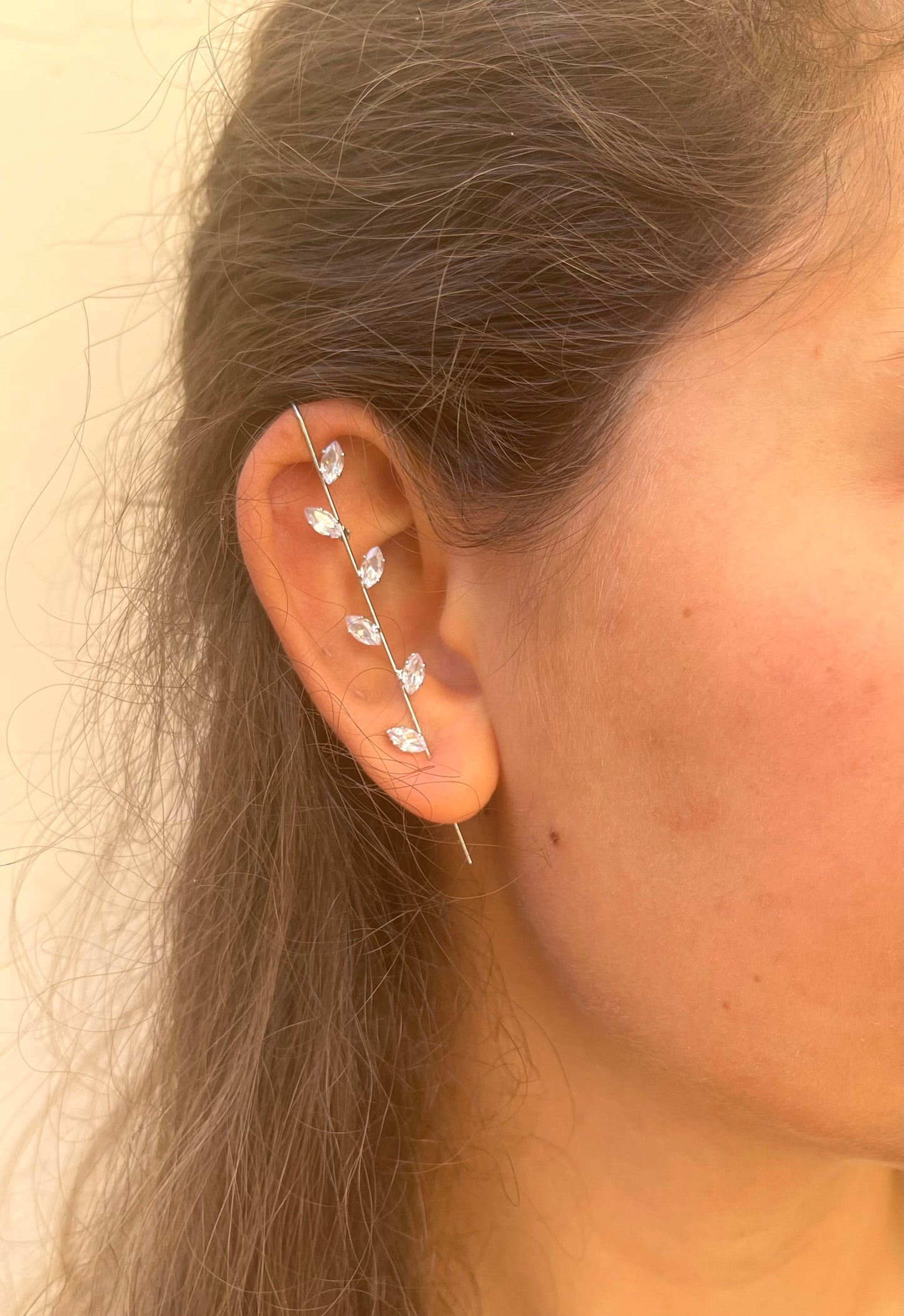 Crystals All Around Ear Pin