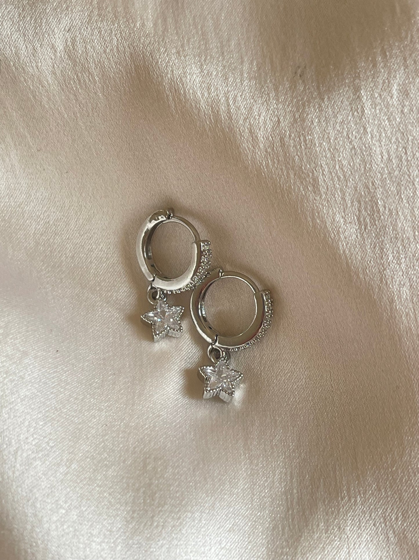 Crystal Star Earrings (Gold Plated)
