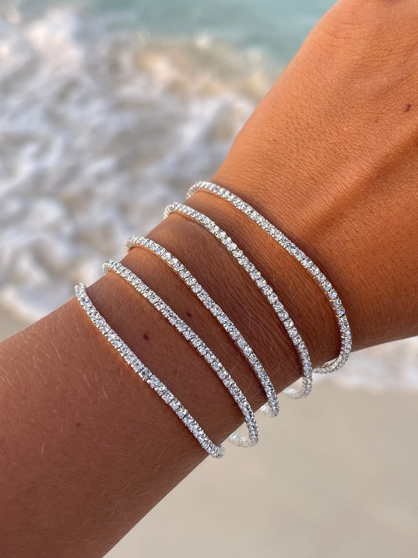 Stretchy Tennis Bracelets (Sold in Ones)