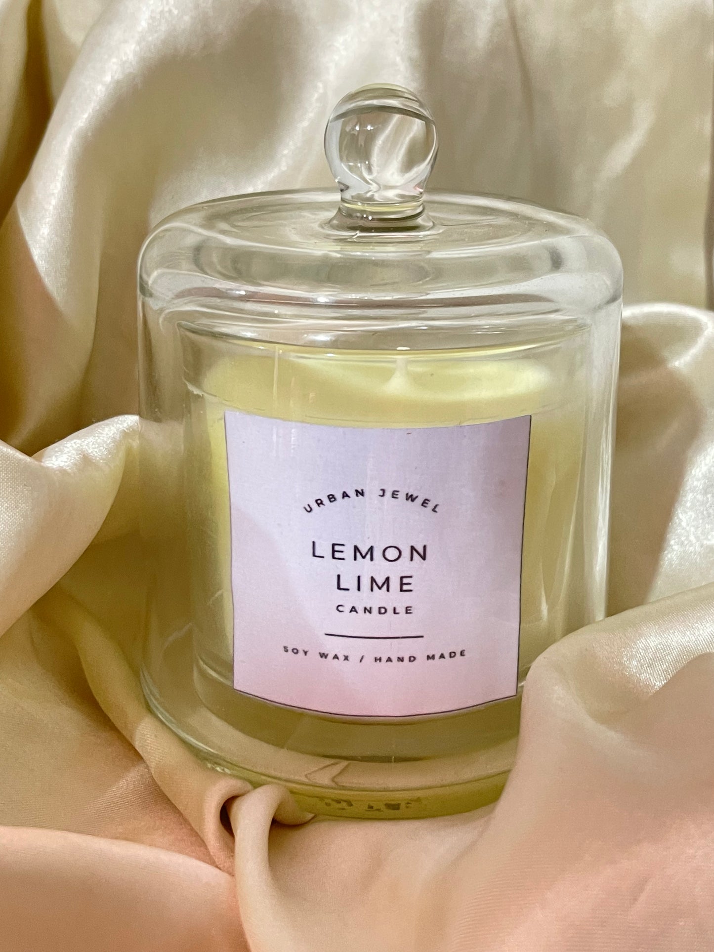 Lemon Lime- Glass Candle