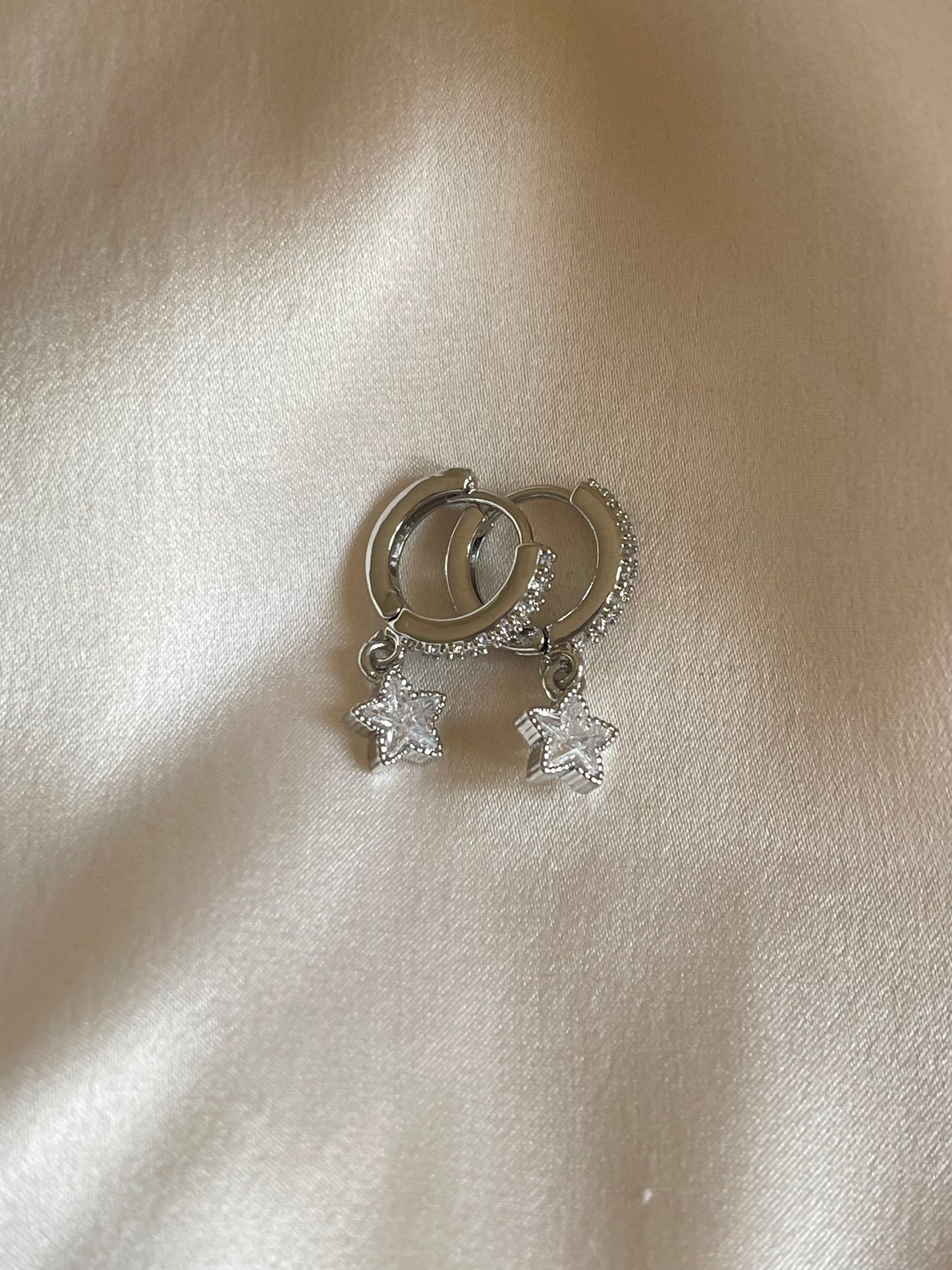Crystal Star Earrings (Gold Plated)