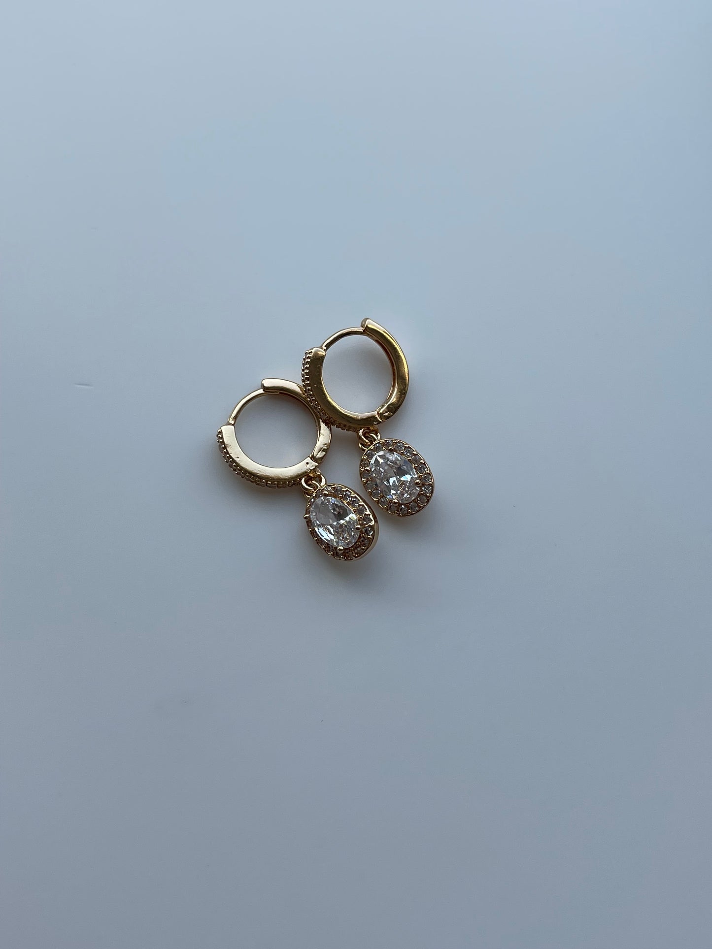 Crystal Dangle Gold Plated Earrings 2.0