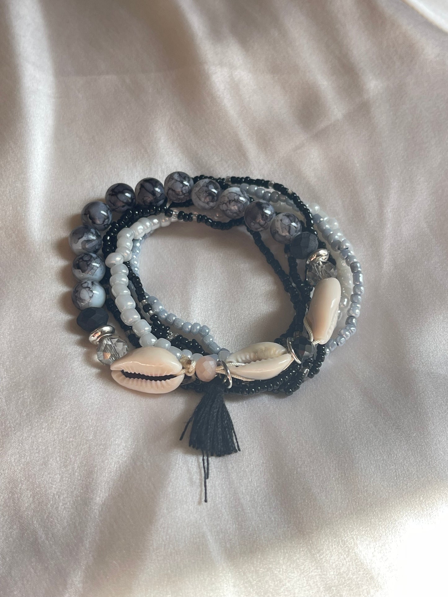 Colorful Seashell Layered Bracelets