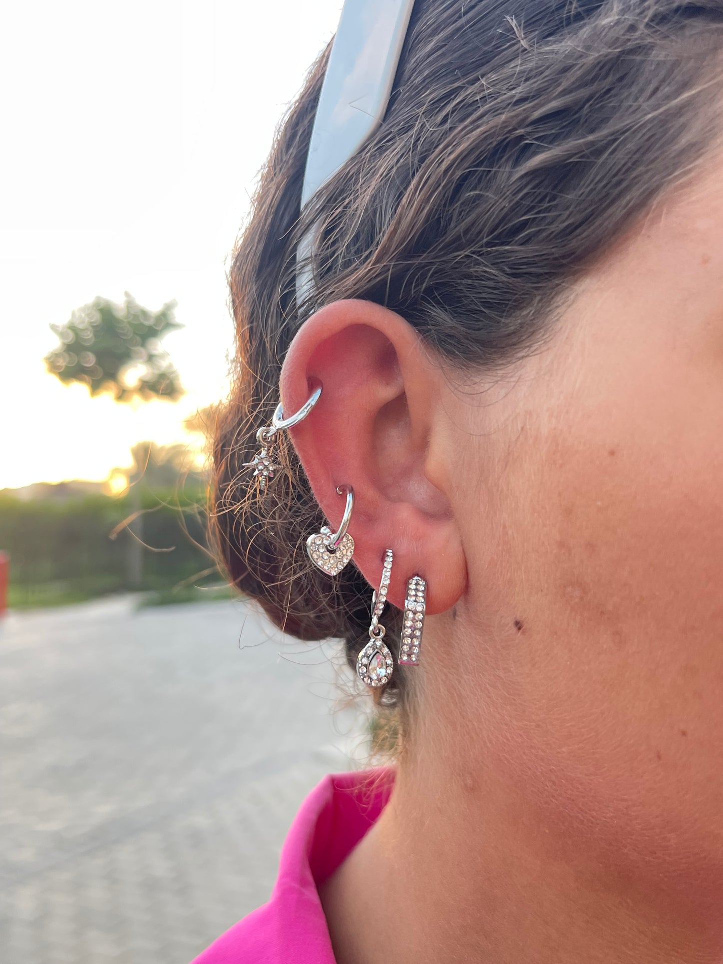 Chunky Crystal Ear Set
