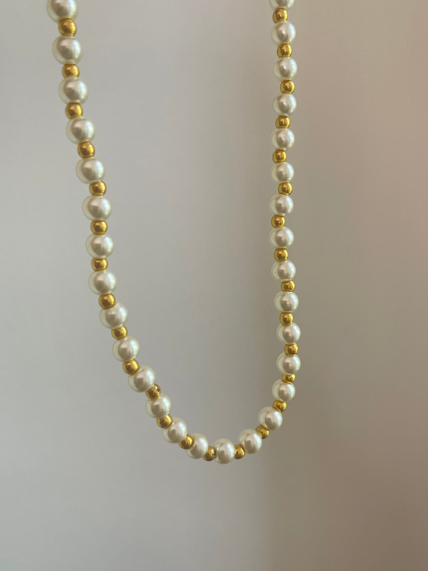 Gold Pearl Necklace