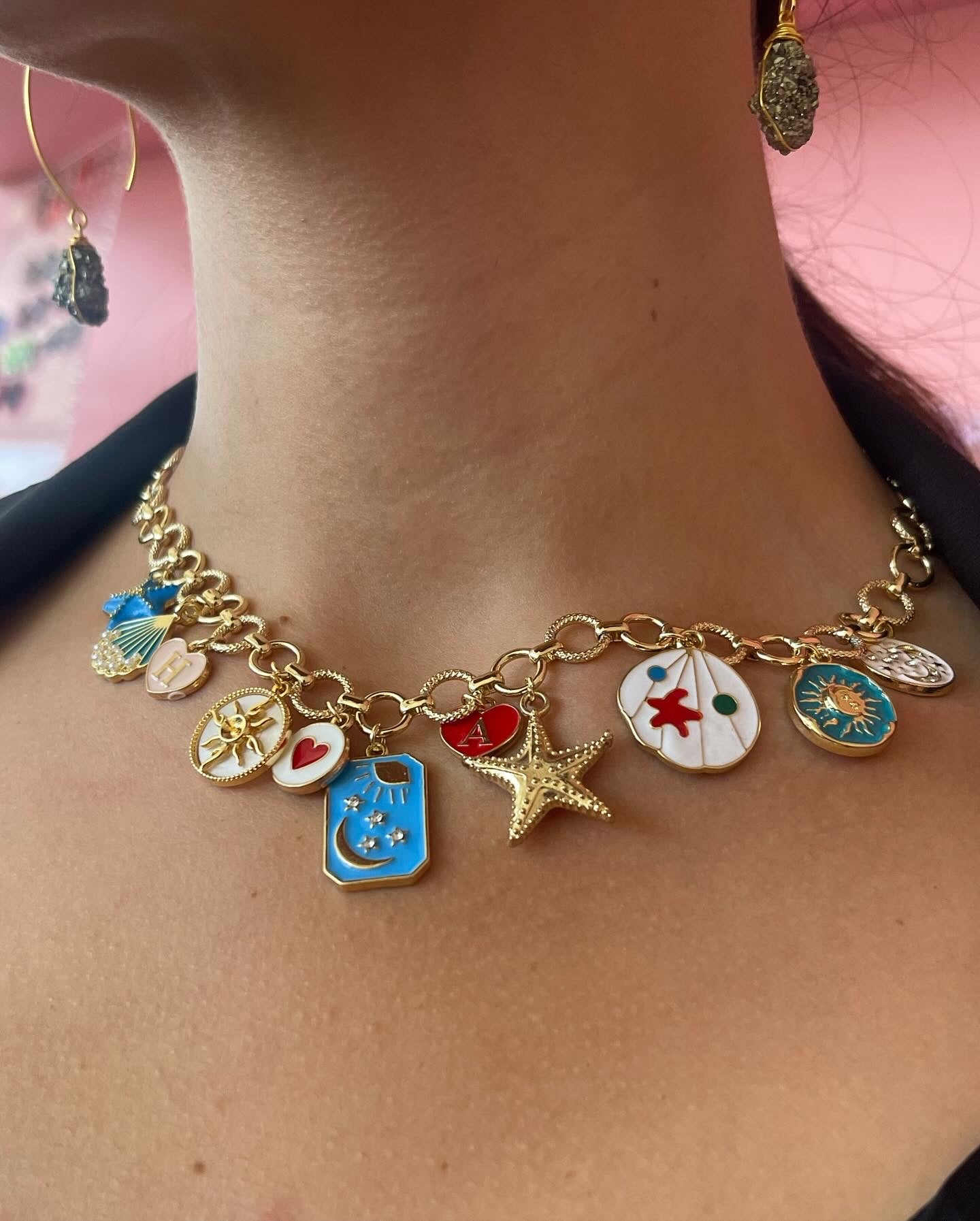 Celestial Evil Eye Charm- Gold Plated