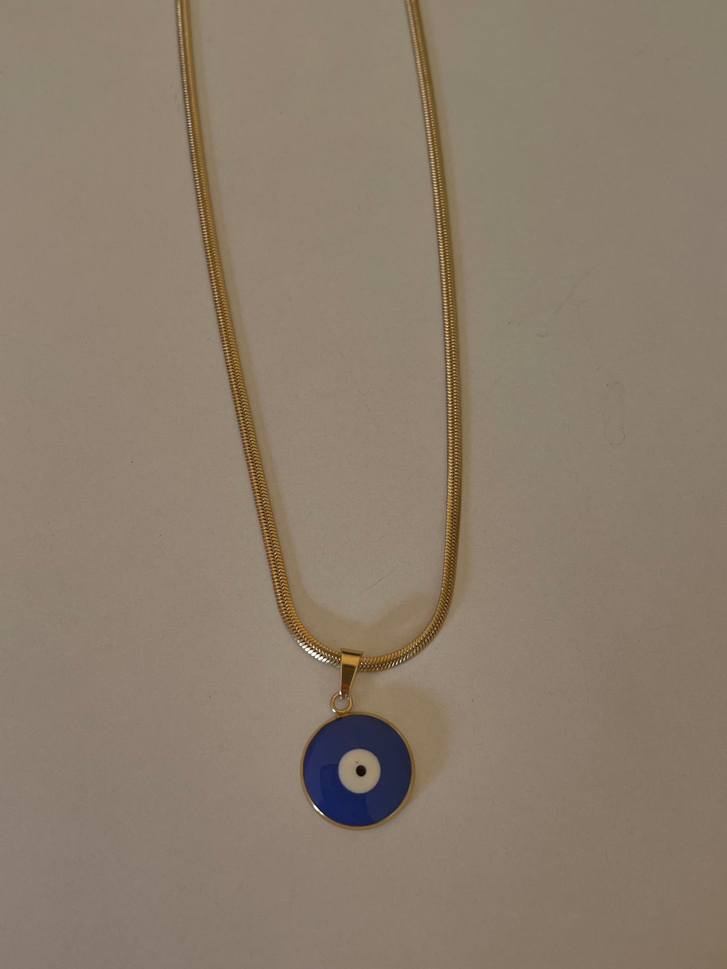 Minimal Evil Eye Stainless Necklace