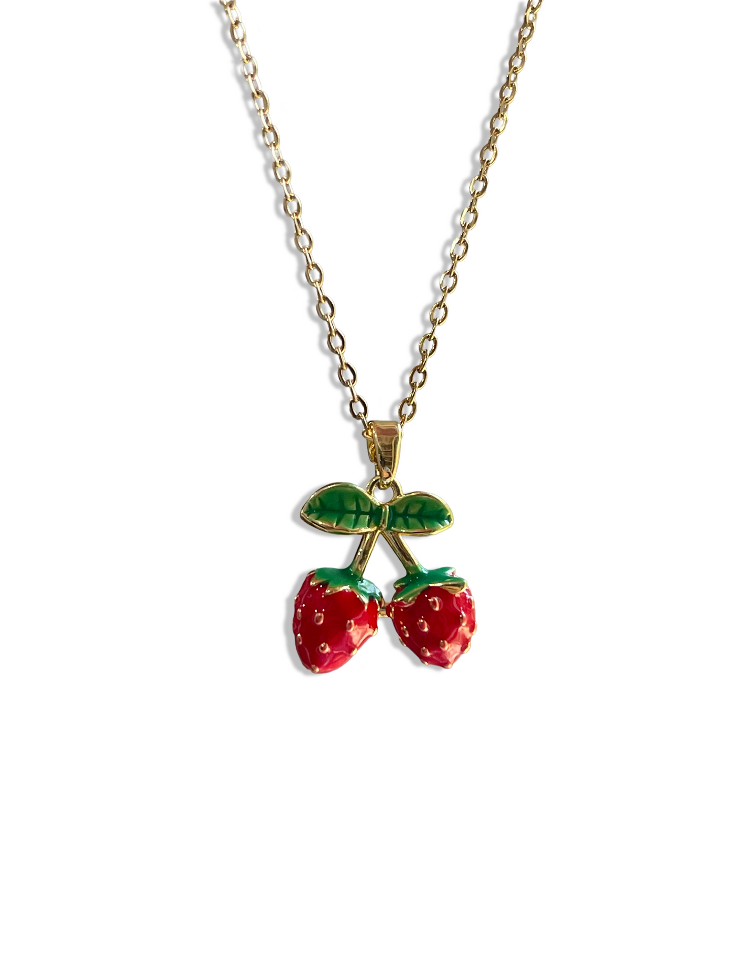 Strawberry ShortCake Necklace- Stainless Steel
