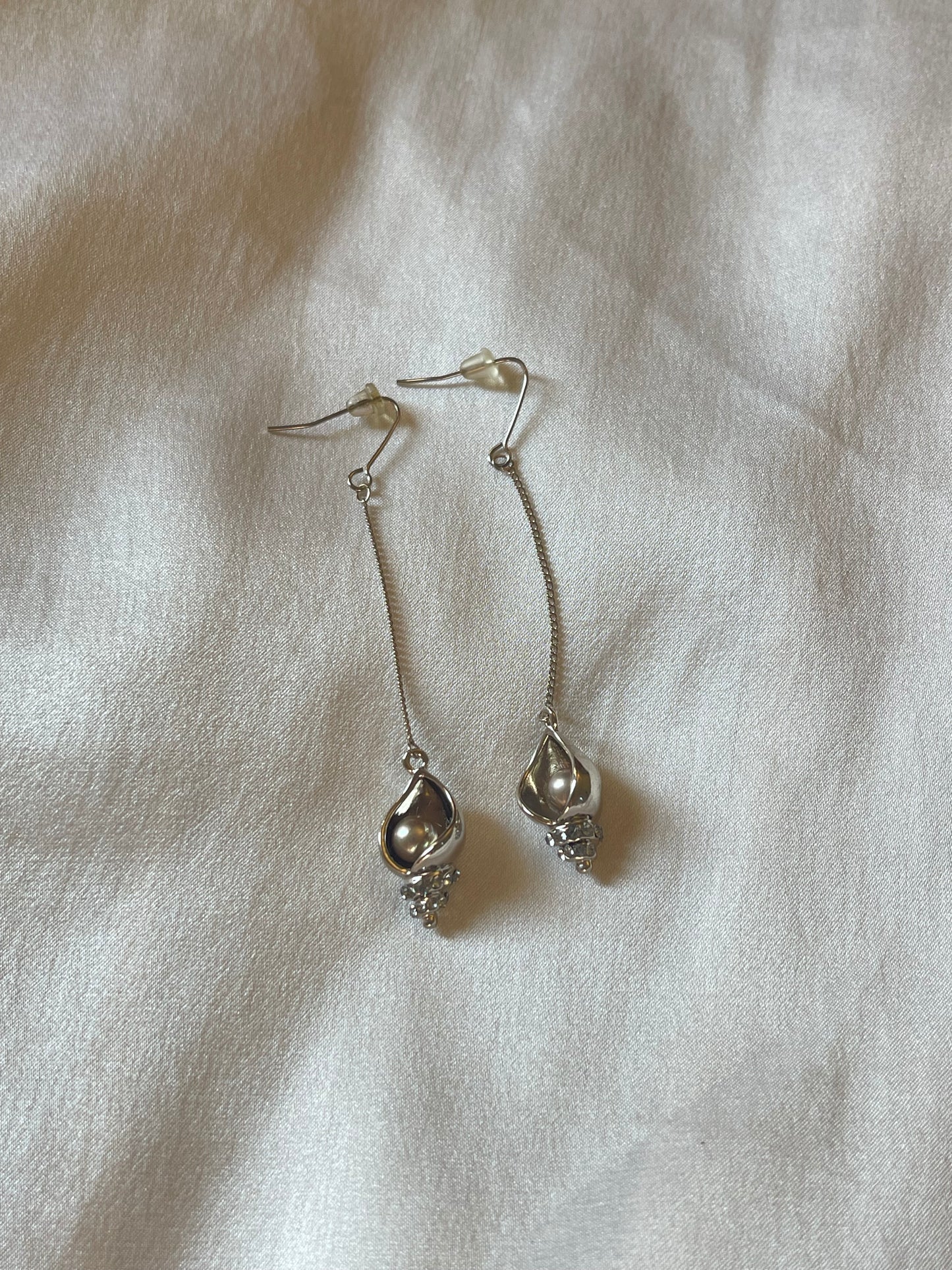 Twirly Pearl Shell Earrings