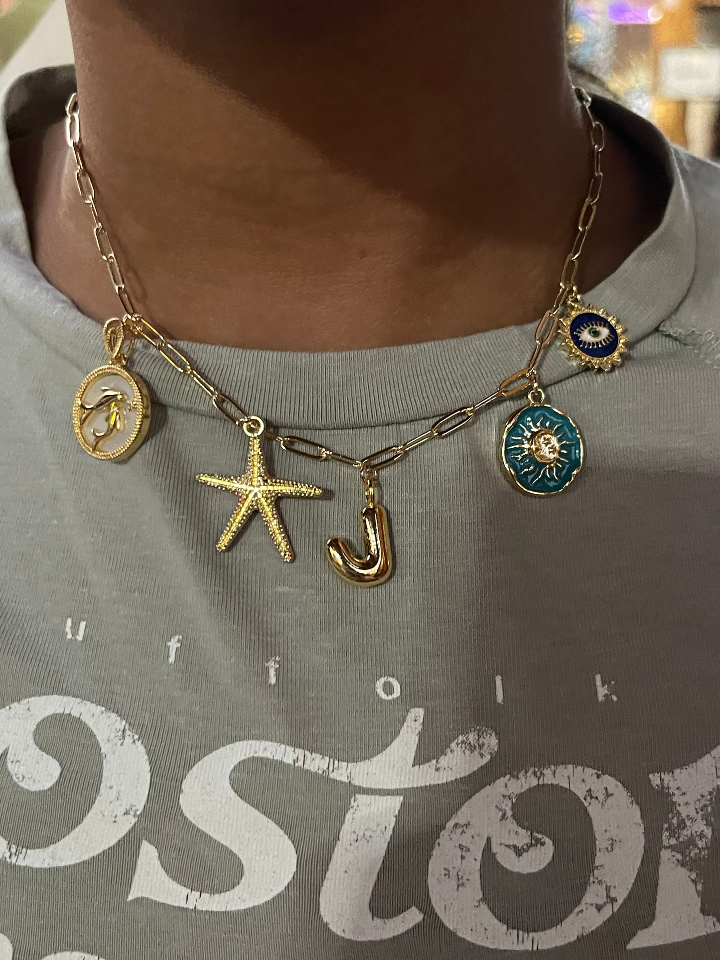 Bubble Letter Charm!✨(gold plated)