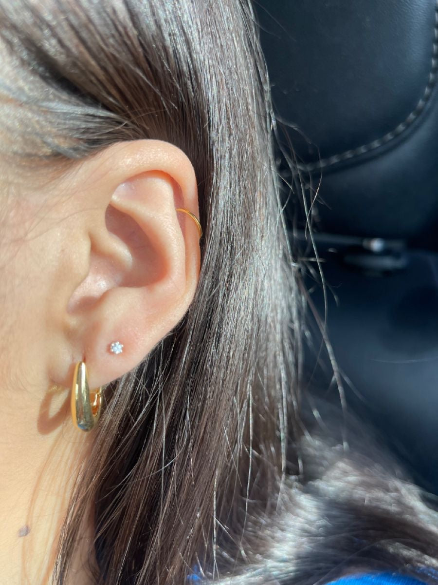 Mini Crystal Stud Earrings (Stainless Steel)