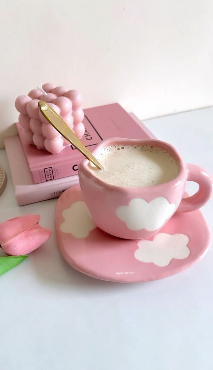 Cozy Cloud Mug Set☁️ (mug & coaster included)