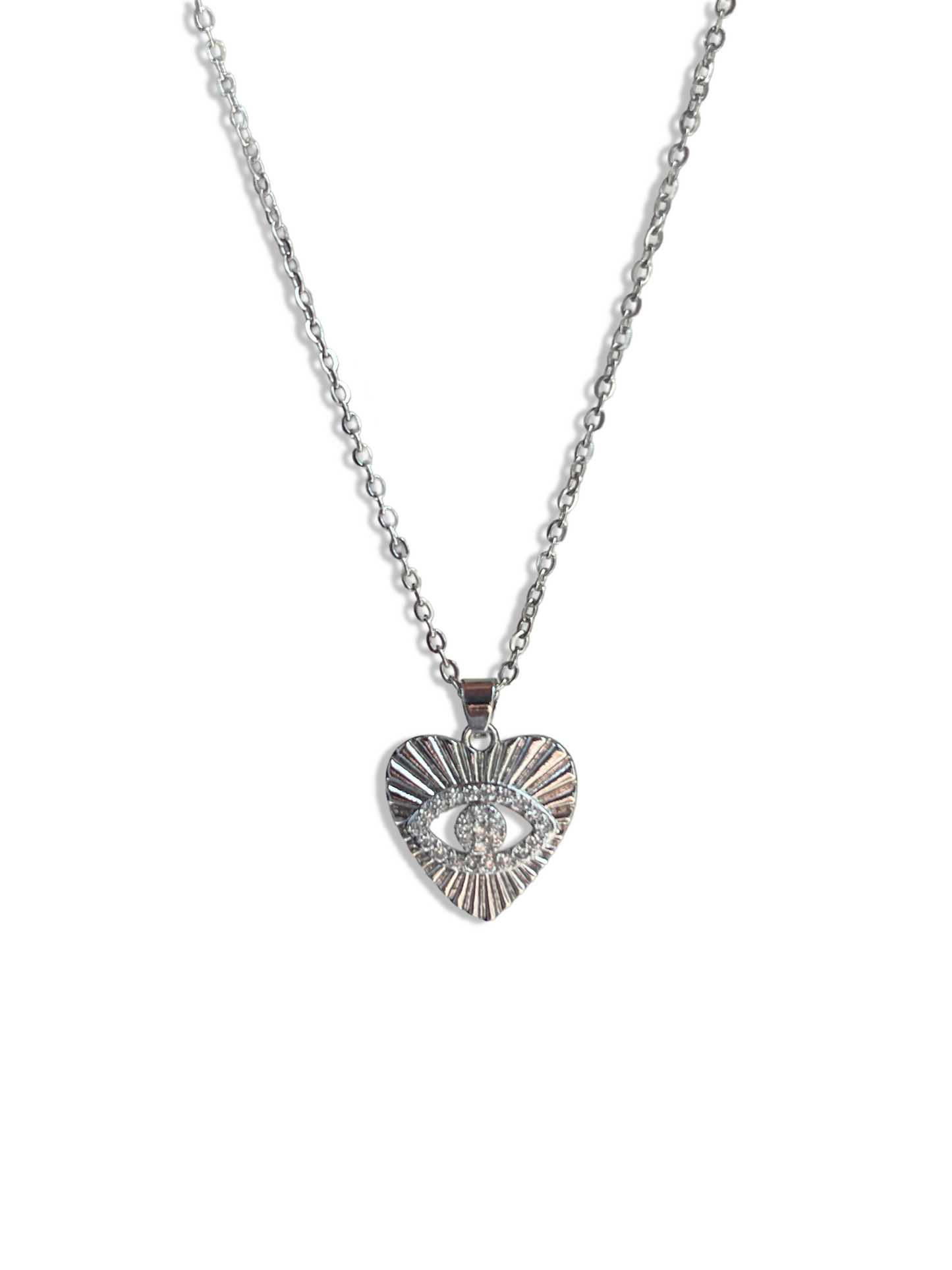 Evil Eye Heart Necklace