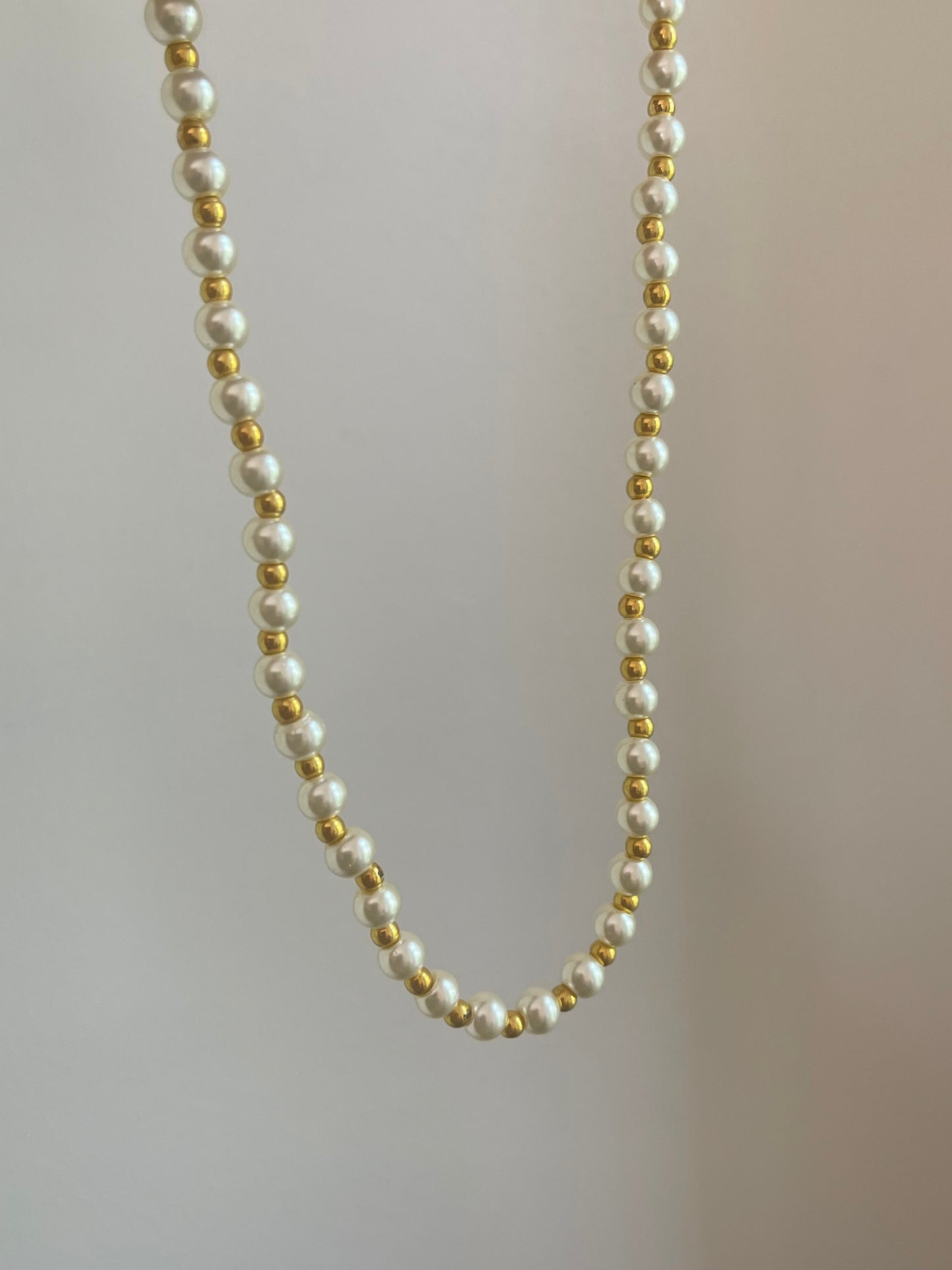 Gold Pearl Necklace