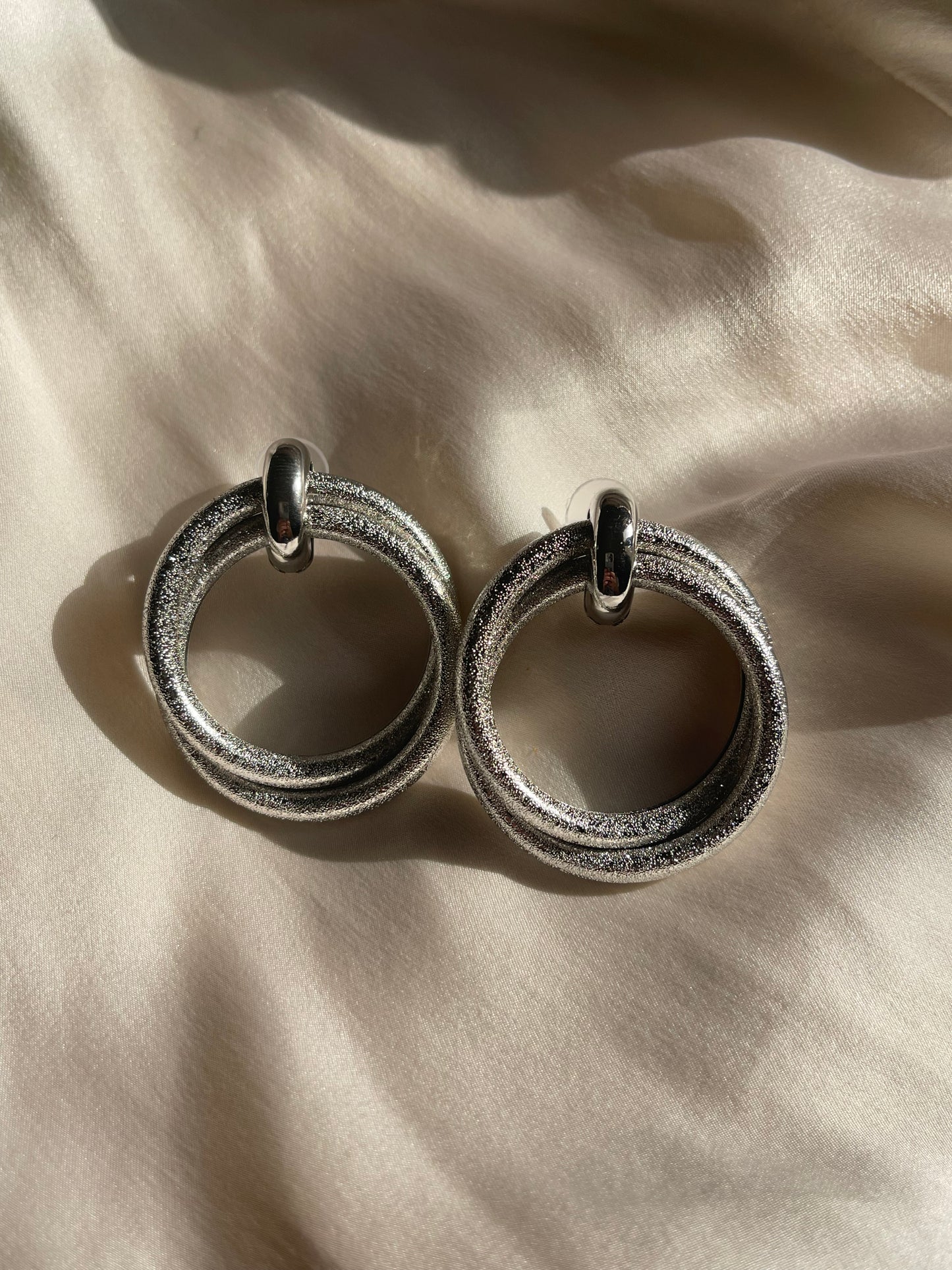 Statement Sparkly Hoop Earrings