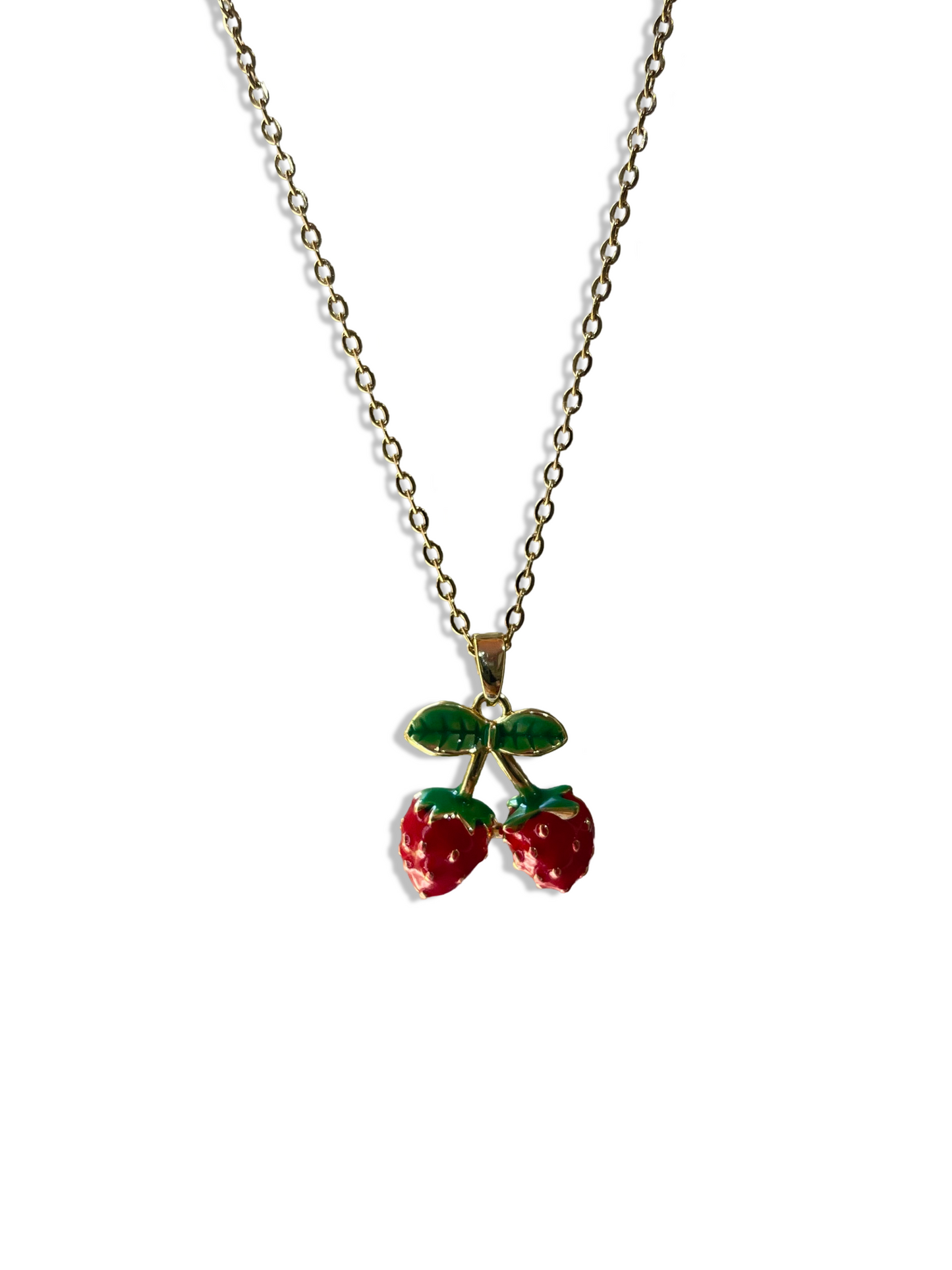 Strawberry ShortCake Necklace- Stainless Steel