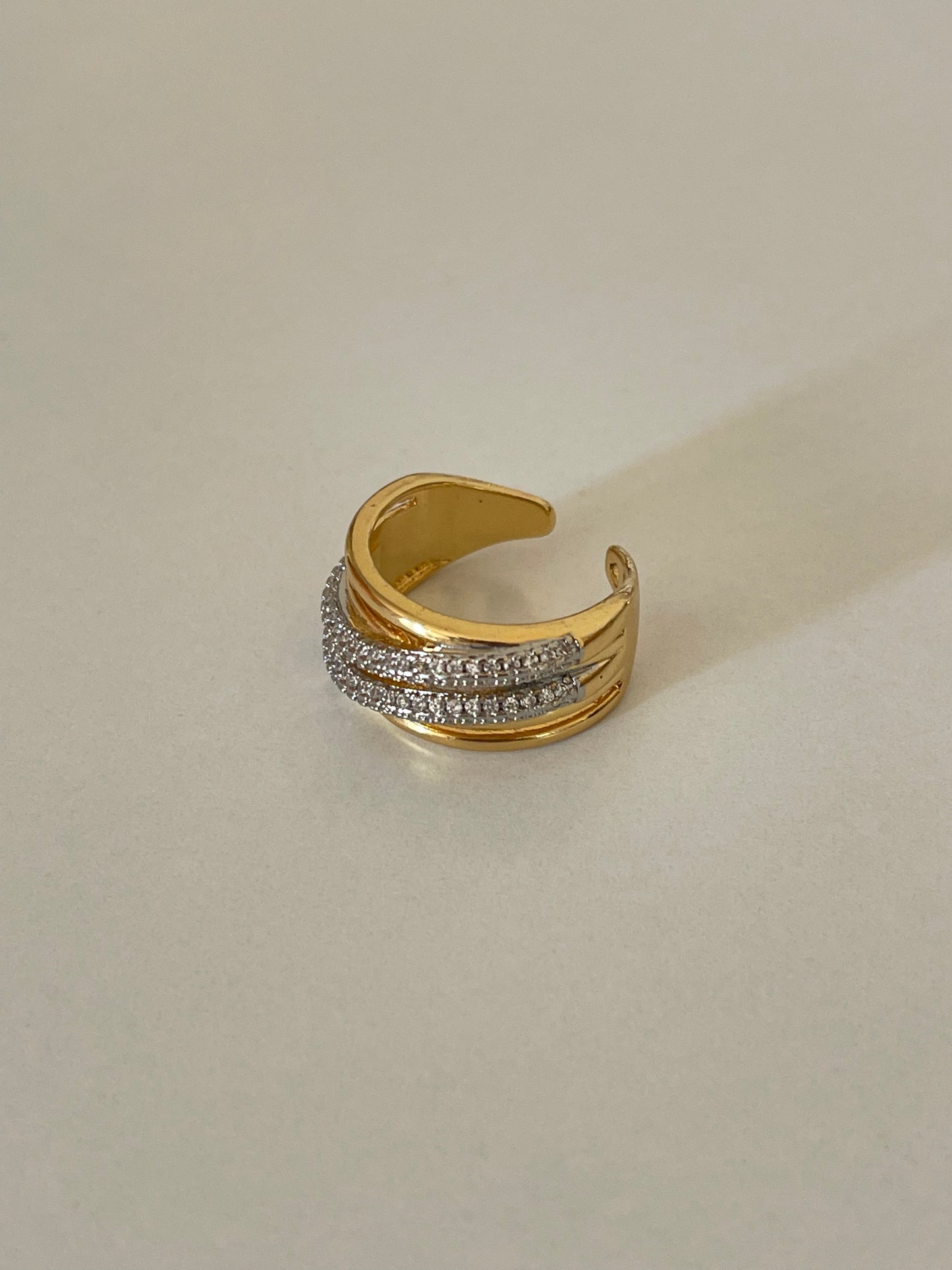 Iconic Crystal Chunky Ring 2.0 (Gold Plated)