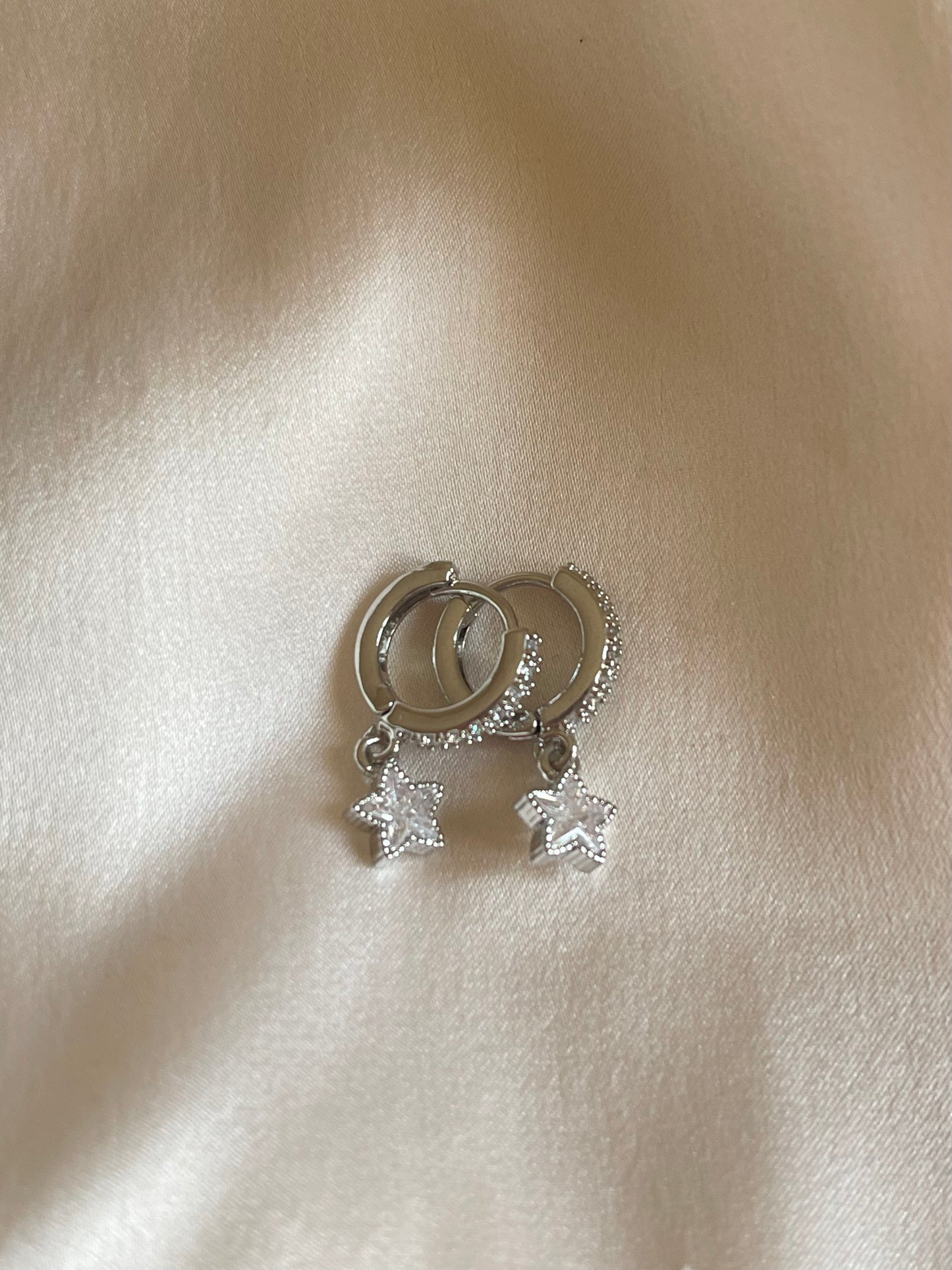 Crystal Star Earrings (Gold Plated)