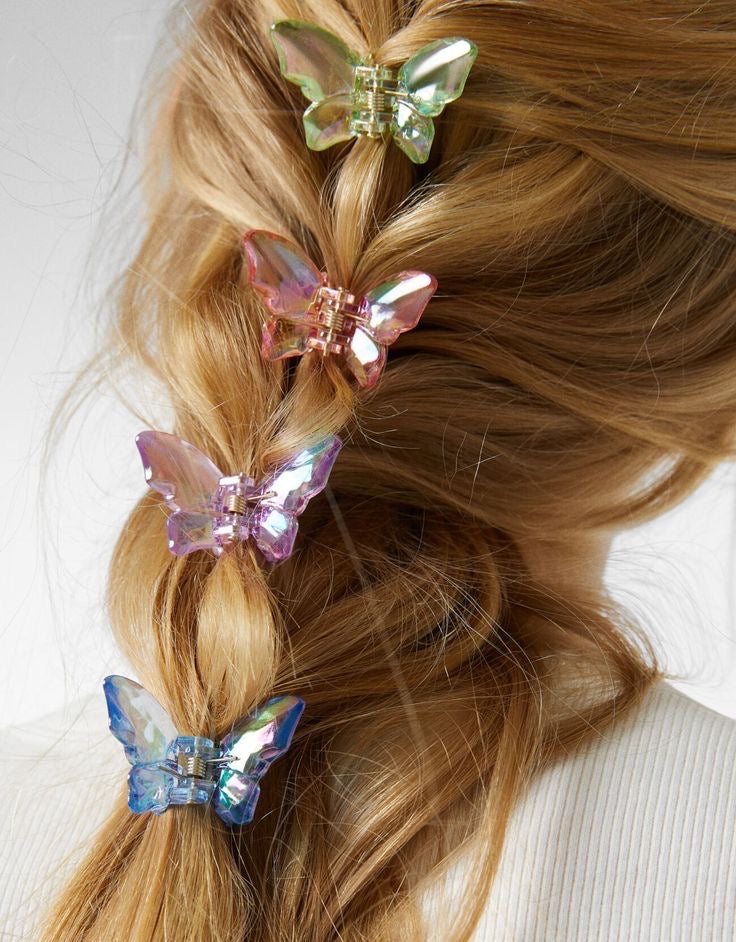 Mini Crystal Butterfly Claw Clips