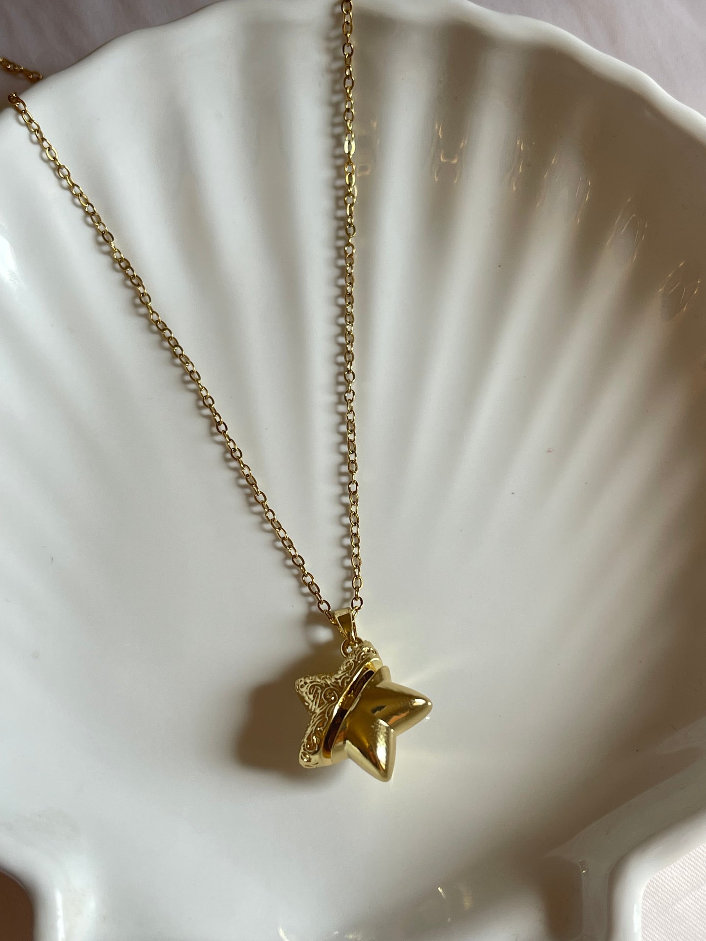 Star Locket Necklace (Stainless Steel)