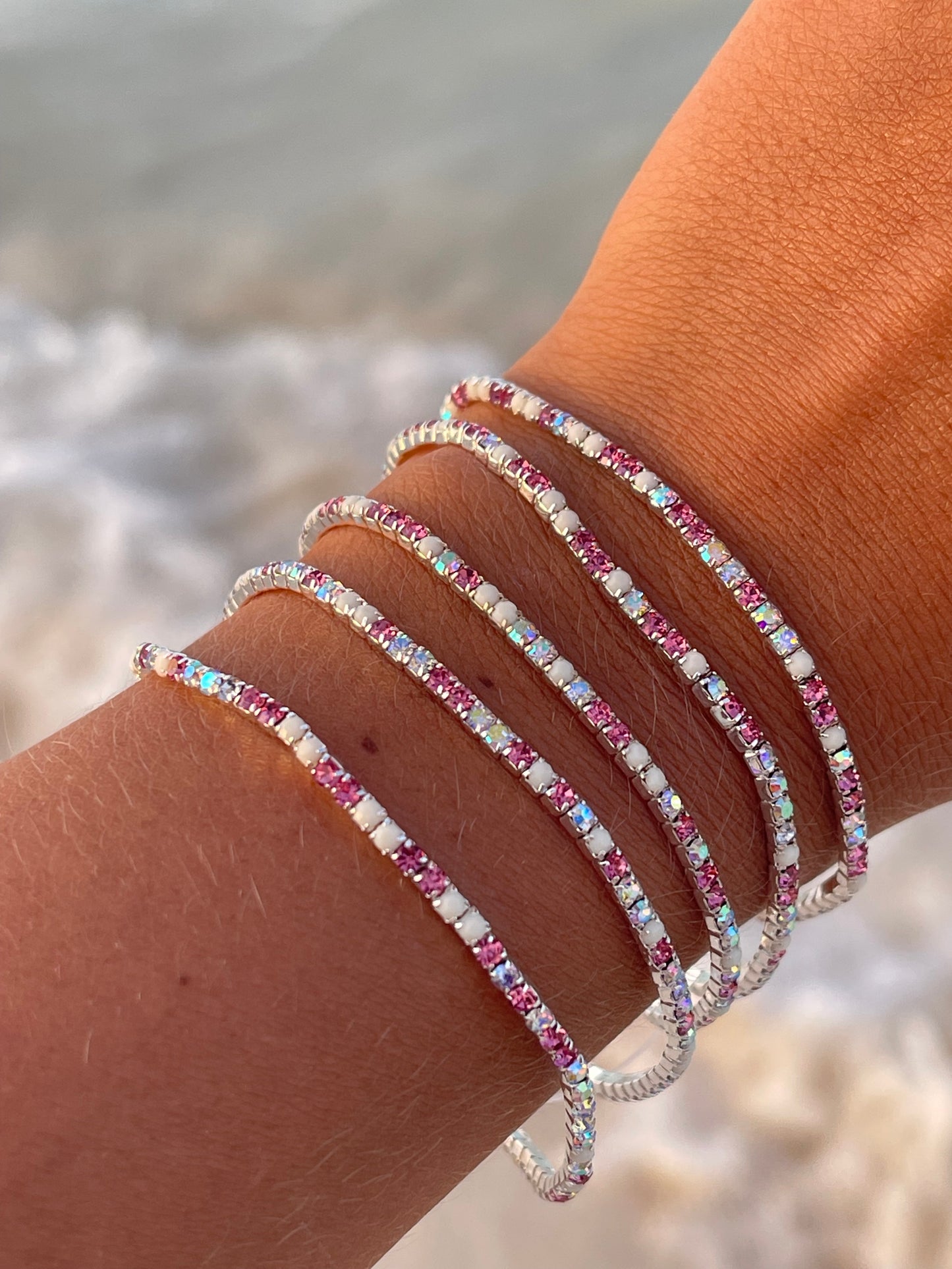 Stretchy Tennis Bracelets (Sold in Ones)