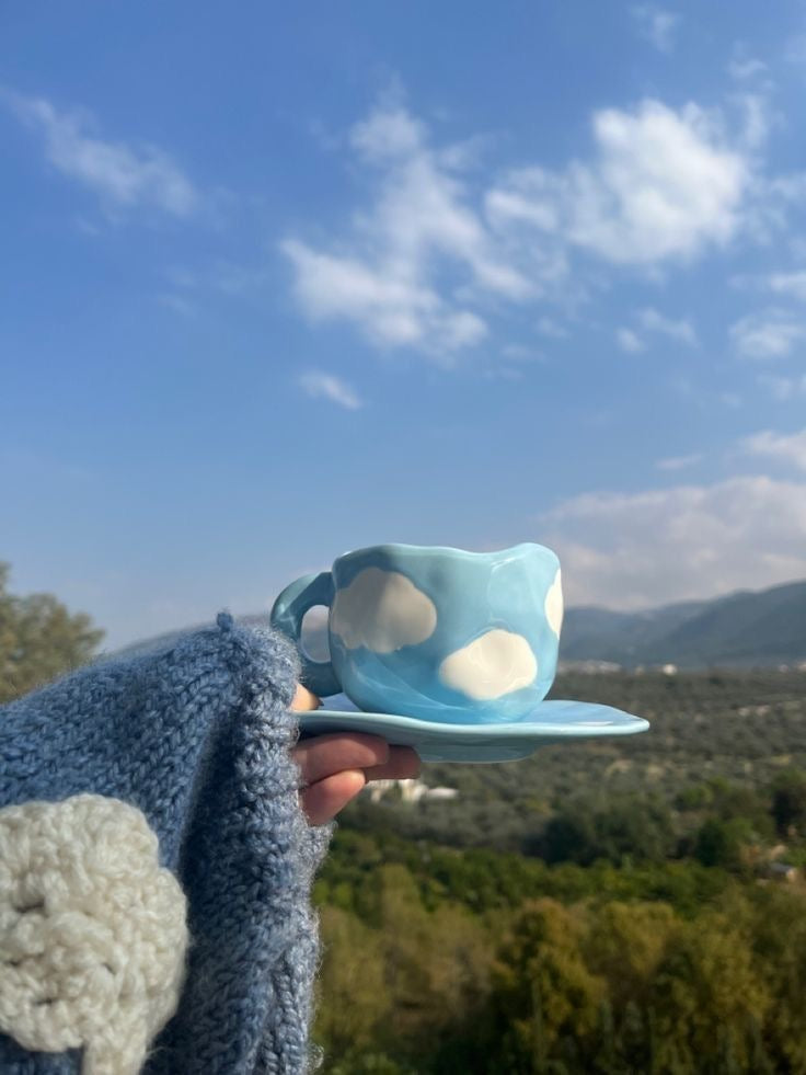 Cozy Cloud Mug Set☁️ (mug & coaster included)