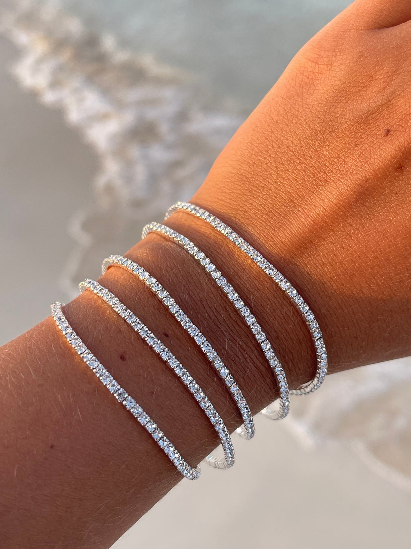 Stretchy Tennis Bracelets (Sold in Ones)