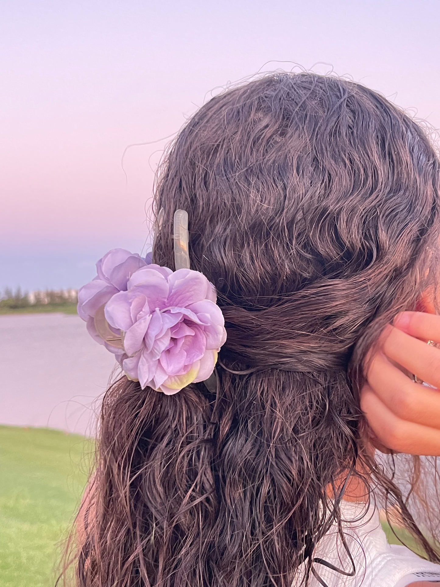 Rose Floral Claw Clip