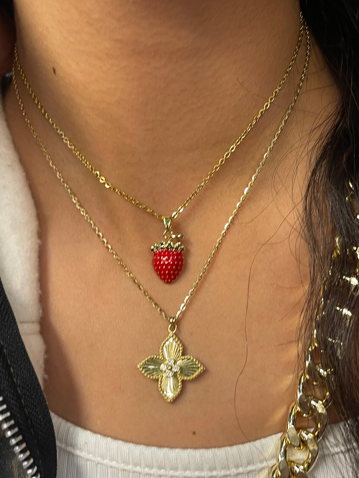 Dainty Strawberry Necklace